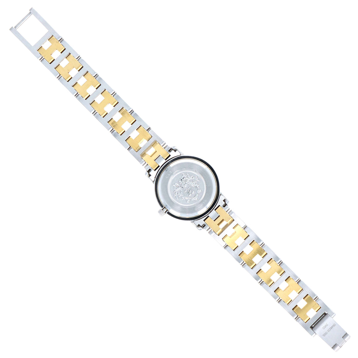 Hermes Two Tone Clipper Watch