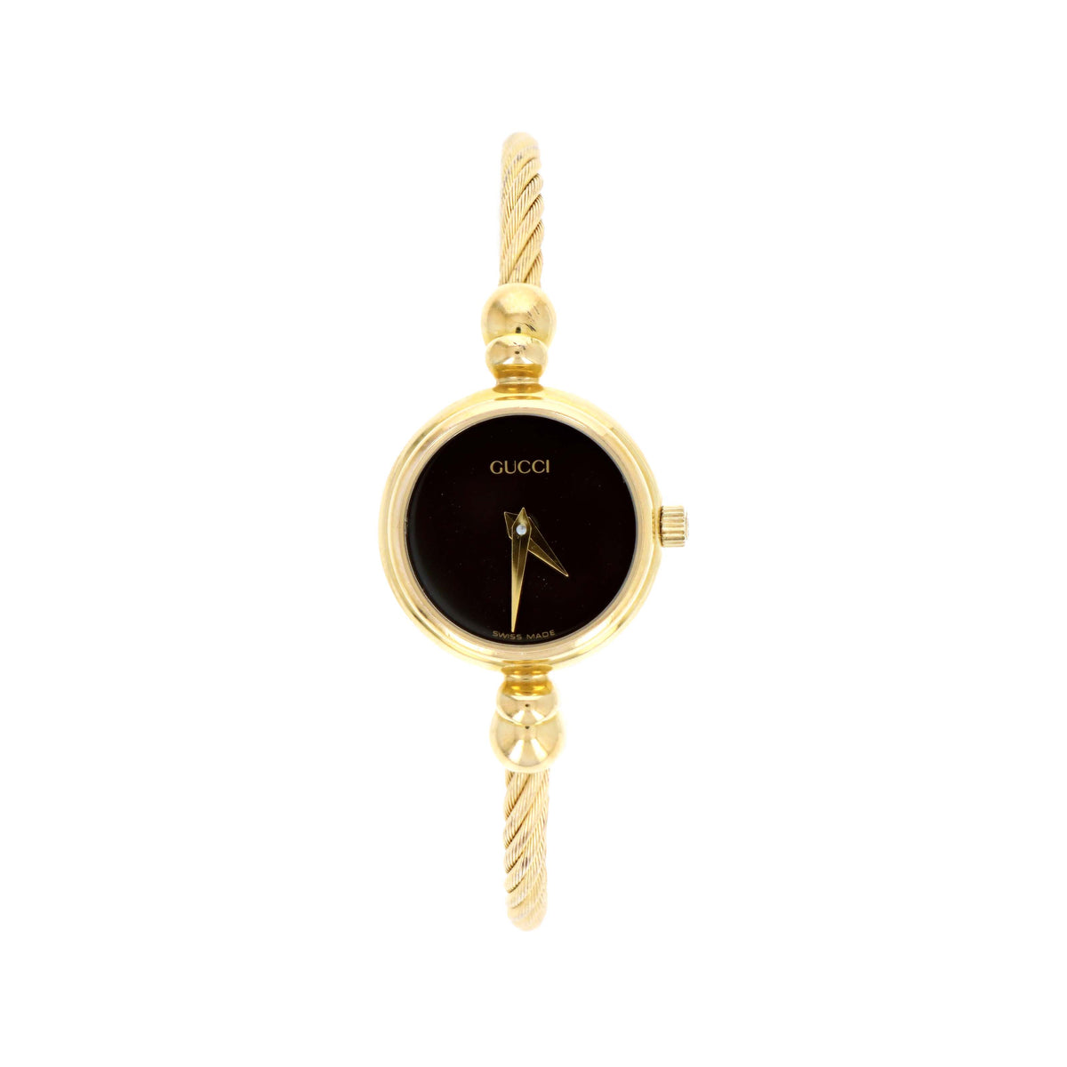 Gucci 2700L Flexible Bangle Watch Black Dial