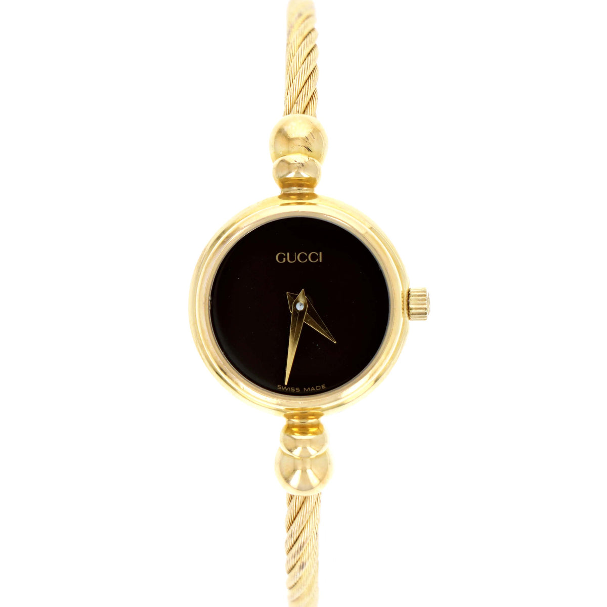 Gucci 2700L Flexible Bangle Watch Black Dial