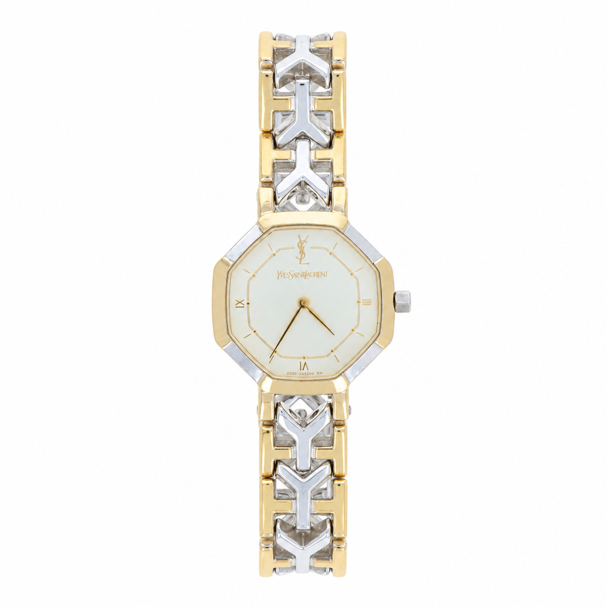Yves Saint Laurent Octagon Two Tone Watch