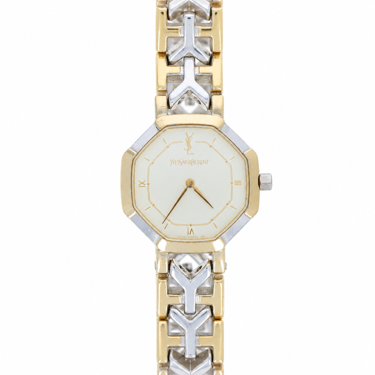 Yves Saint Laurent Octagon Two Tone Watch