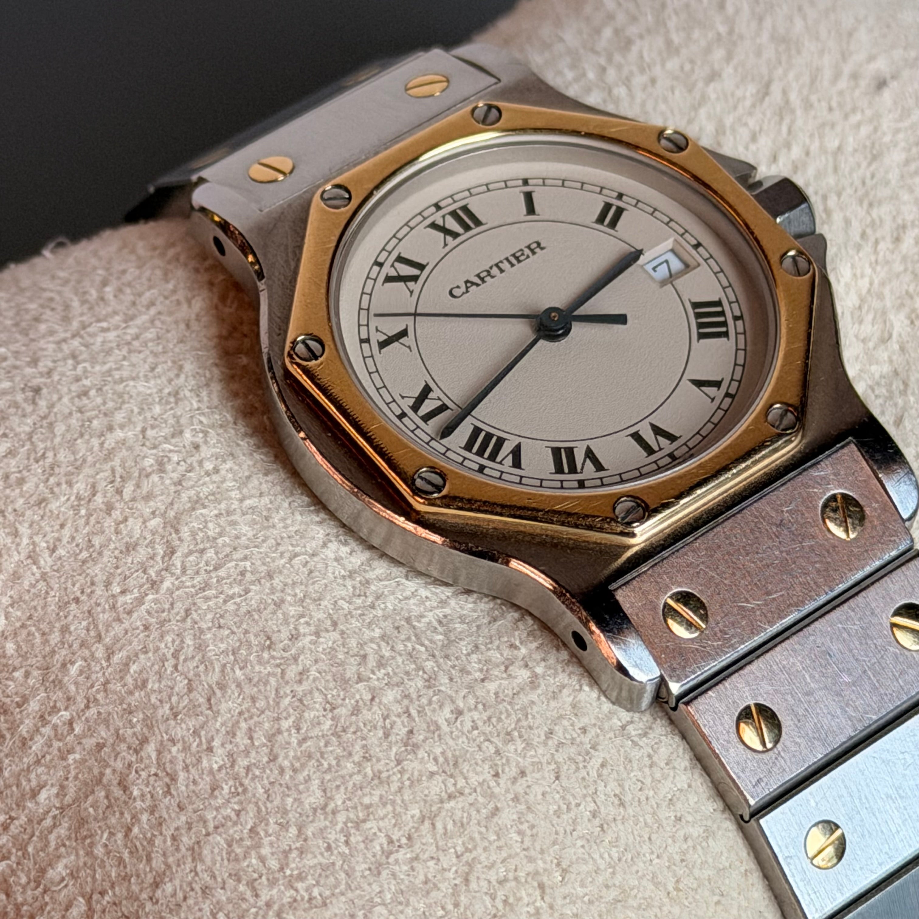 Cartier Octagon Two Tone Watch