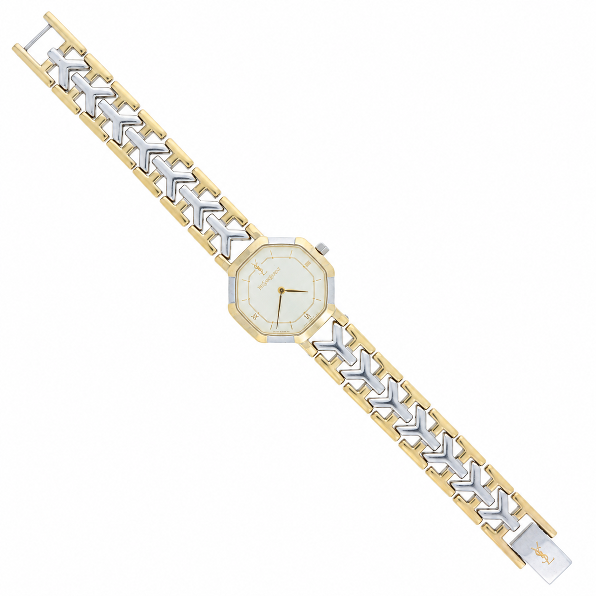 Yves Saint Laurent Octagon Two Tone Watch