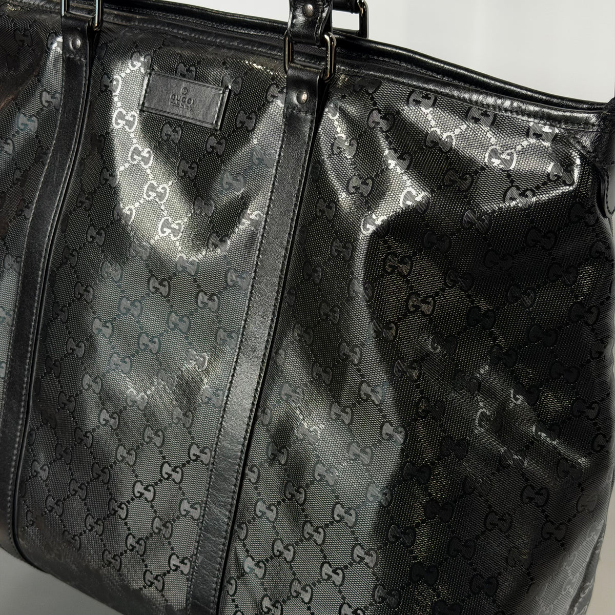 Gucci Black Imprime Tote Bag