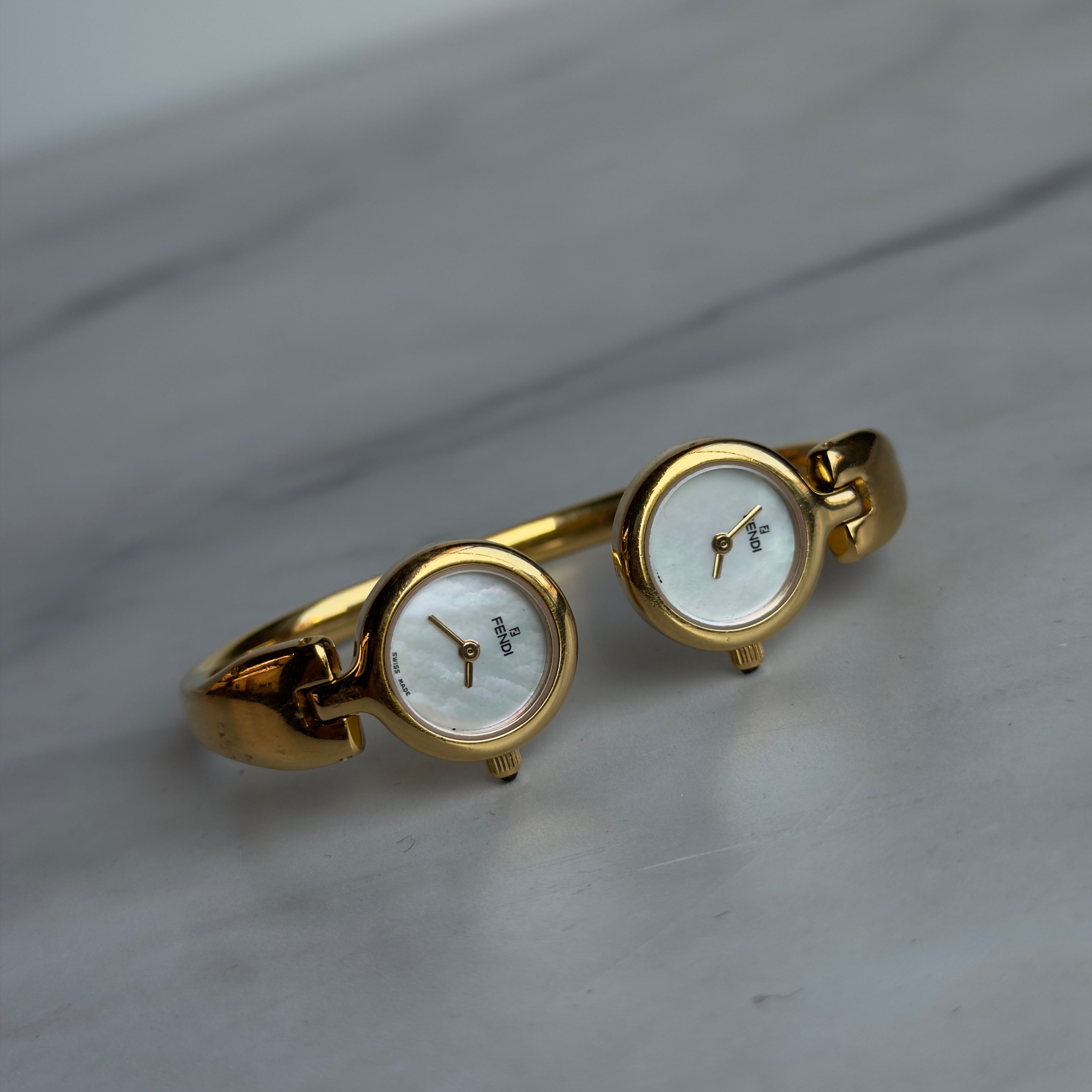 Rare Fendi Orologi Double Face Two Time Zone Watch