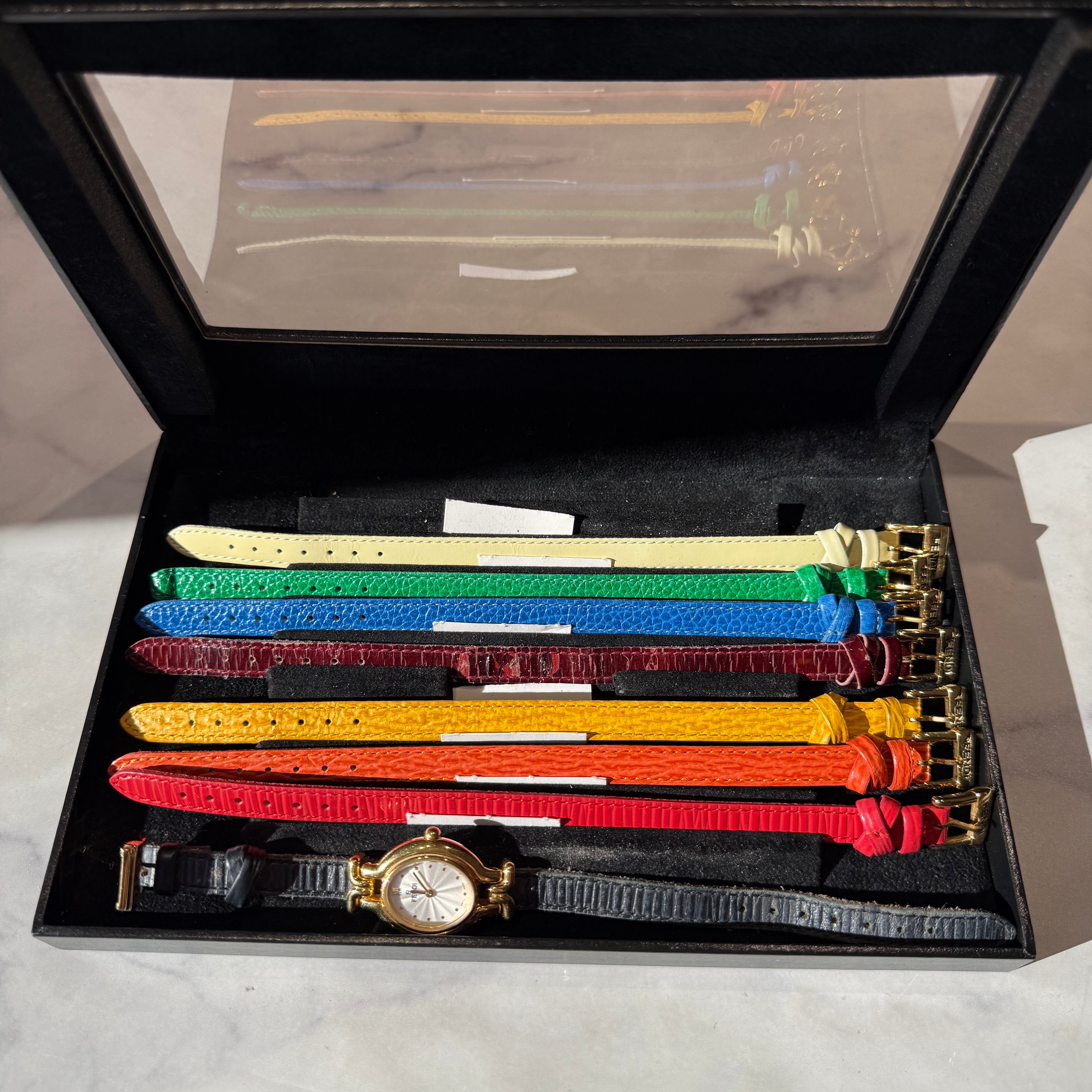 Fendi 640L Chameleon Watch With Eight Interchangeable Straps - Queen May