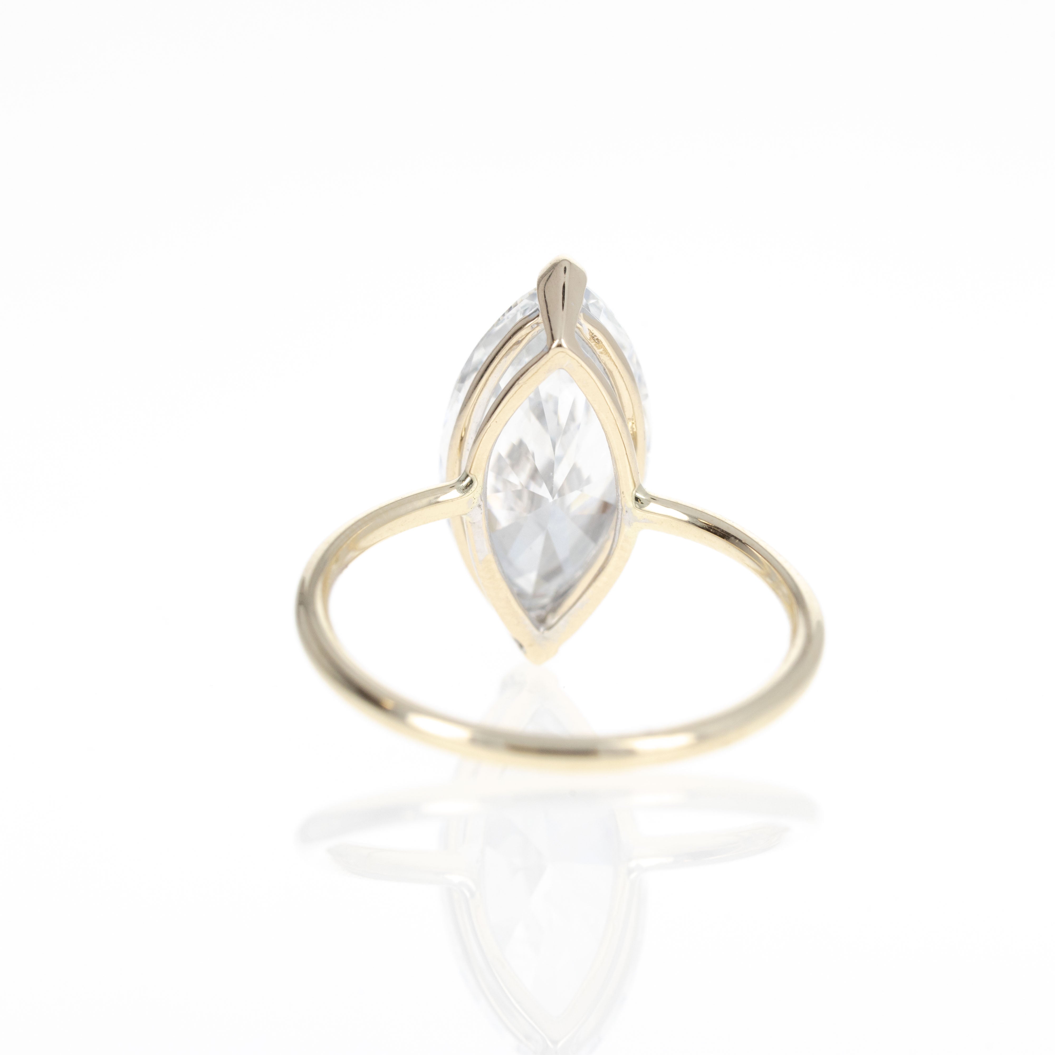 Lab Grown 4.16 Carat Marquise Diamond Engagement Ring - Queen May