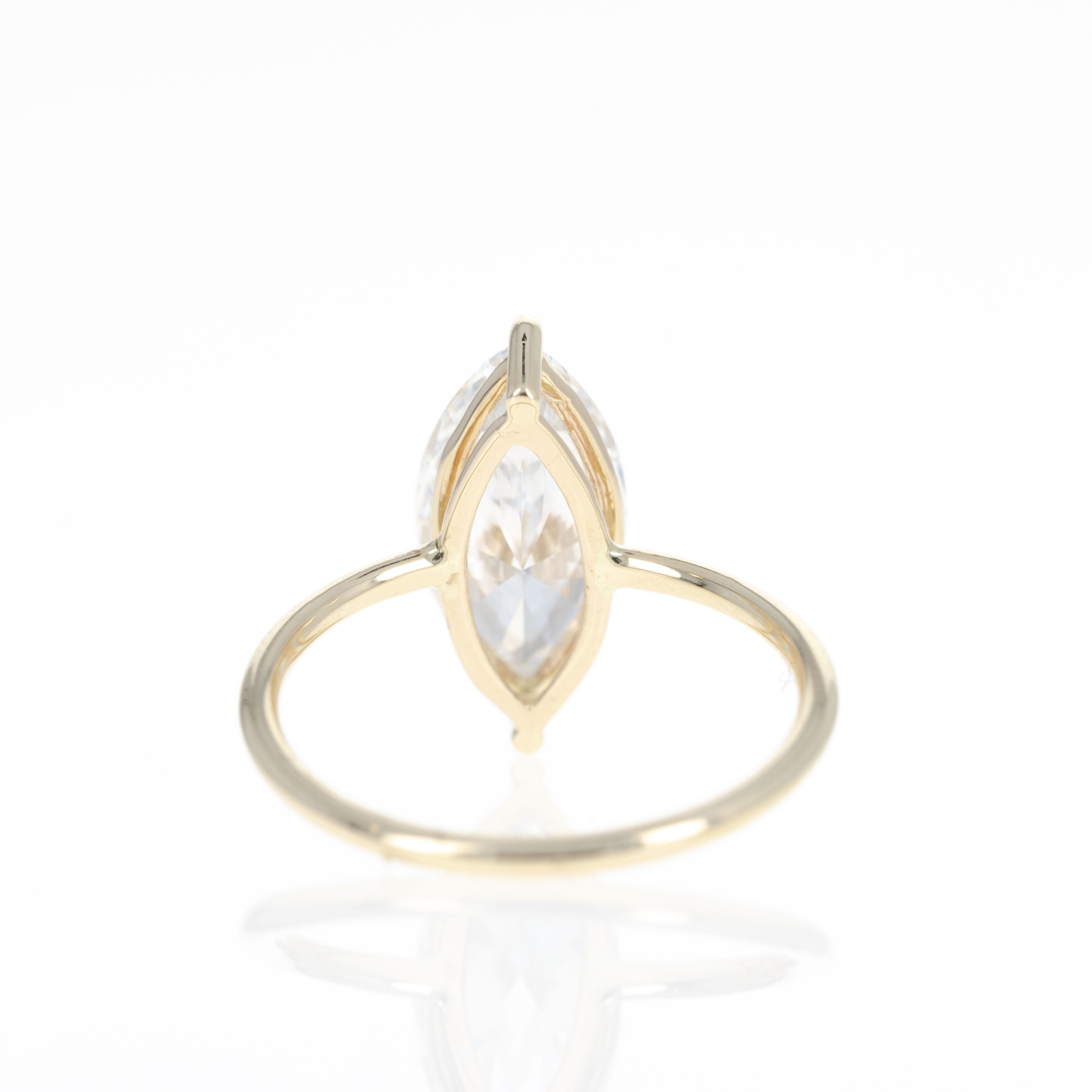Lab Grown 3.02 Carat Marquise Diamond Engagement Ring - Queen May