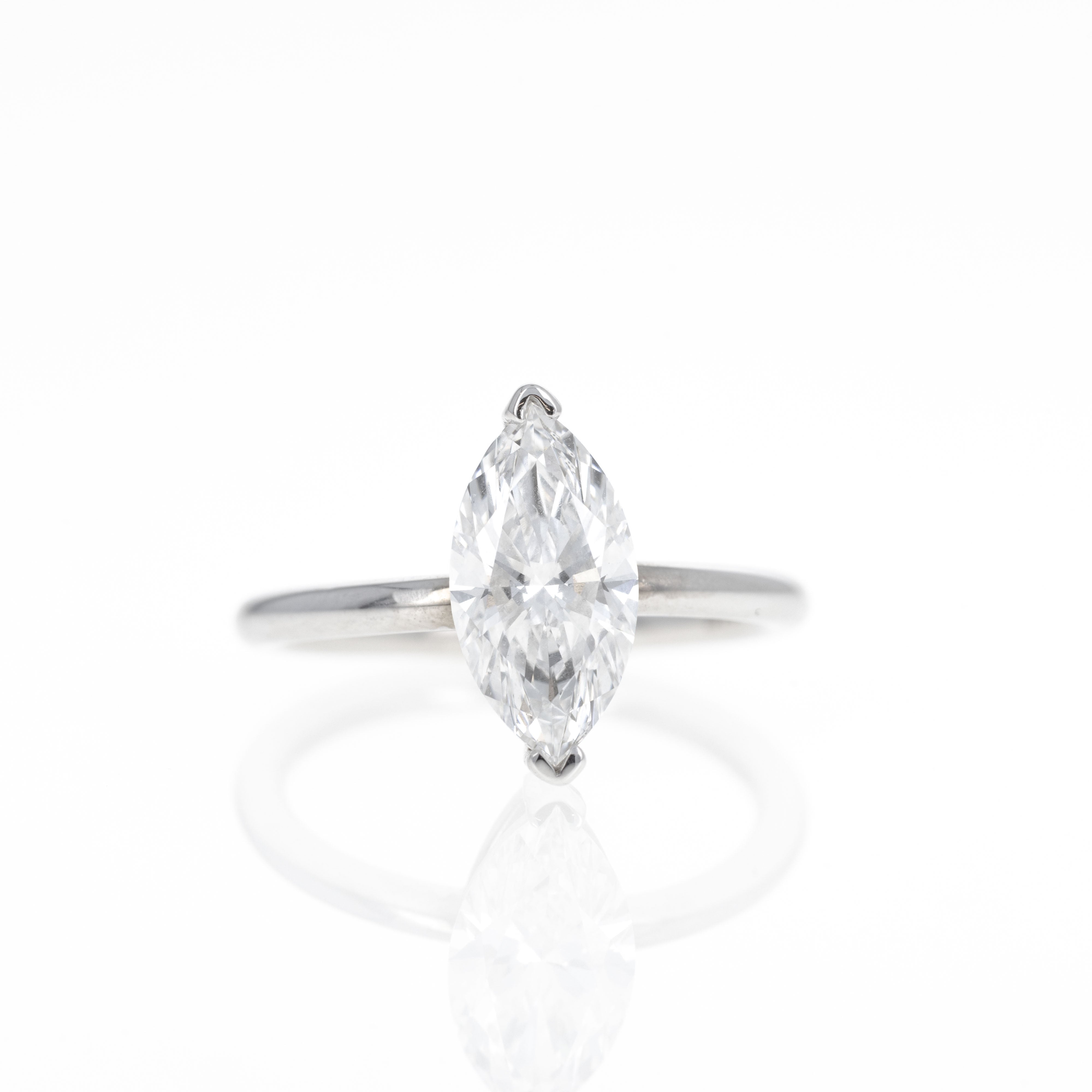 Lab Grown 2.02 Carat Marquise Diamond Engagement Ring - Queen May
