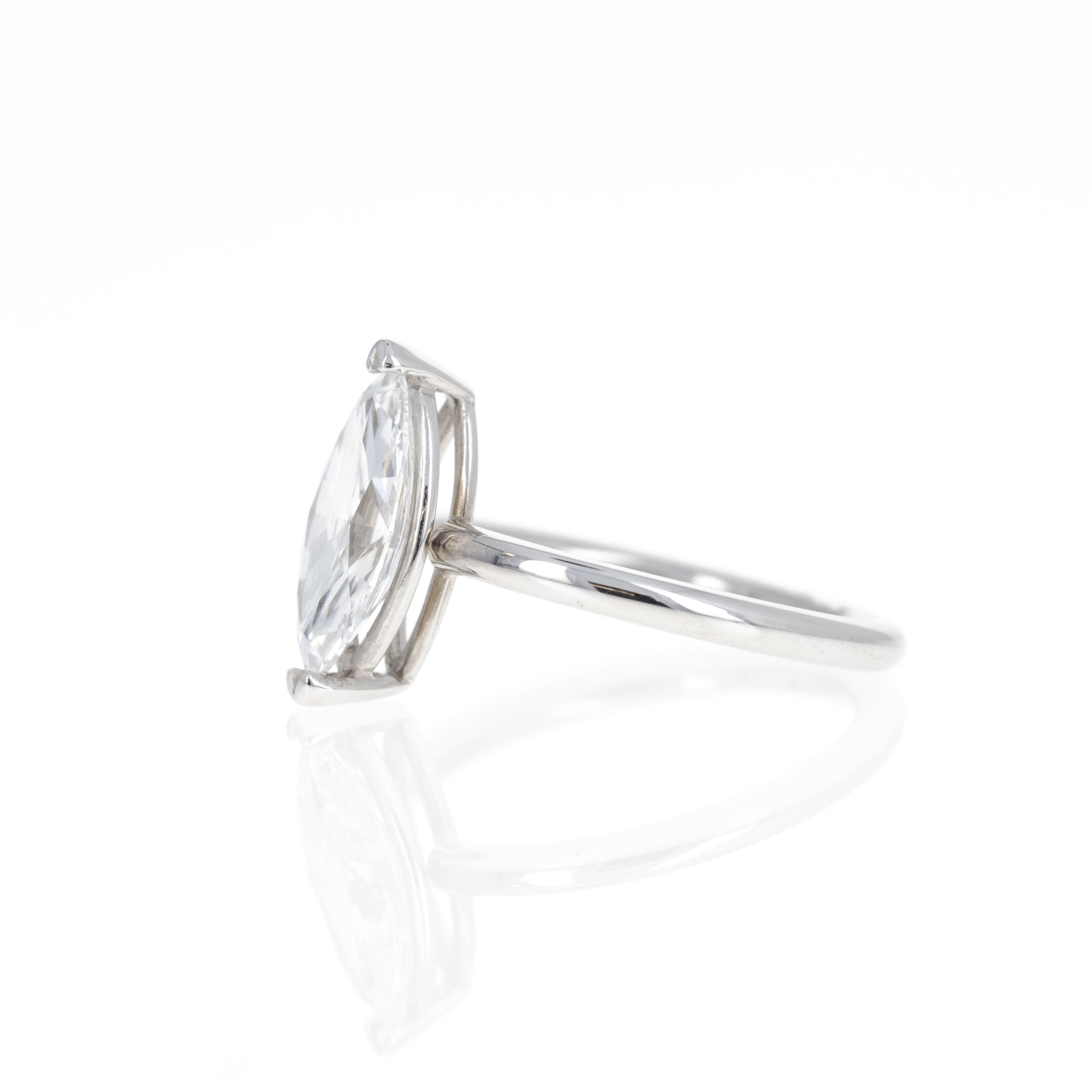 Lab Grown 2.02 Carat Marquise Diamond Engagement Ring - Queen May