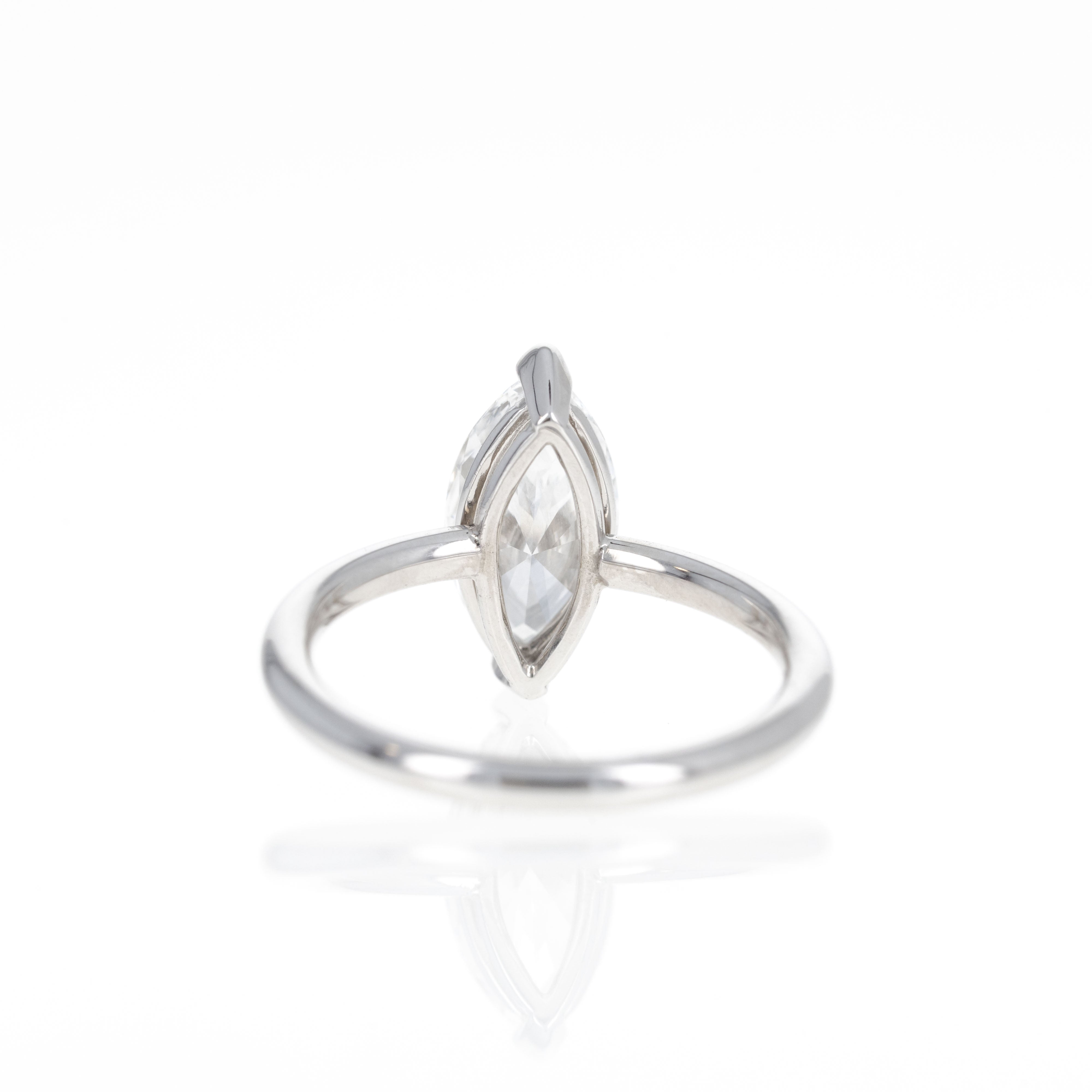 Lab Grown 2.02 Carat Marquise Diamond Engagement Ring - Queen May