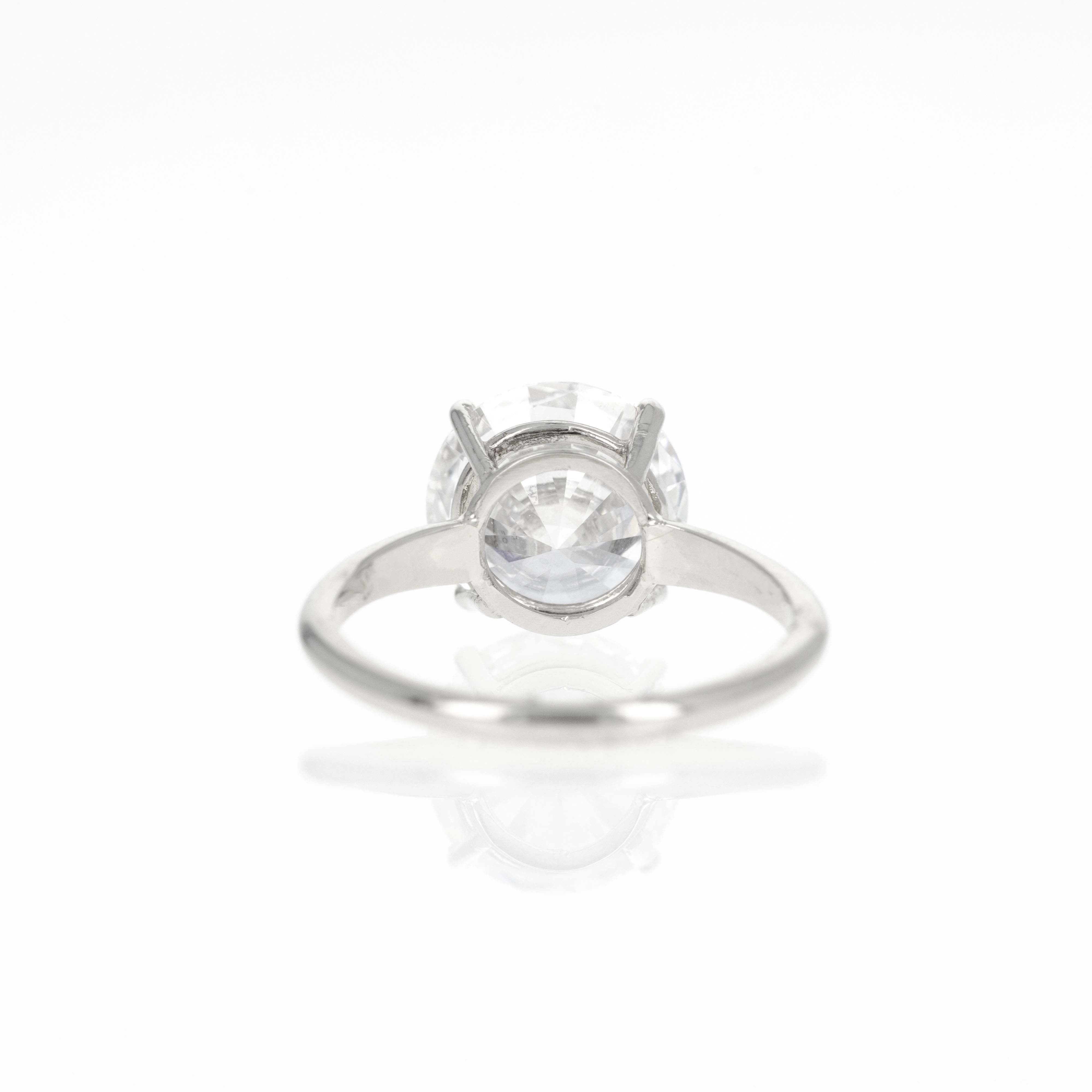 Lab Grown 4.62 Carat Round Brilliant Diamond Engagement Ring - Queen May