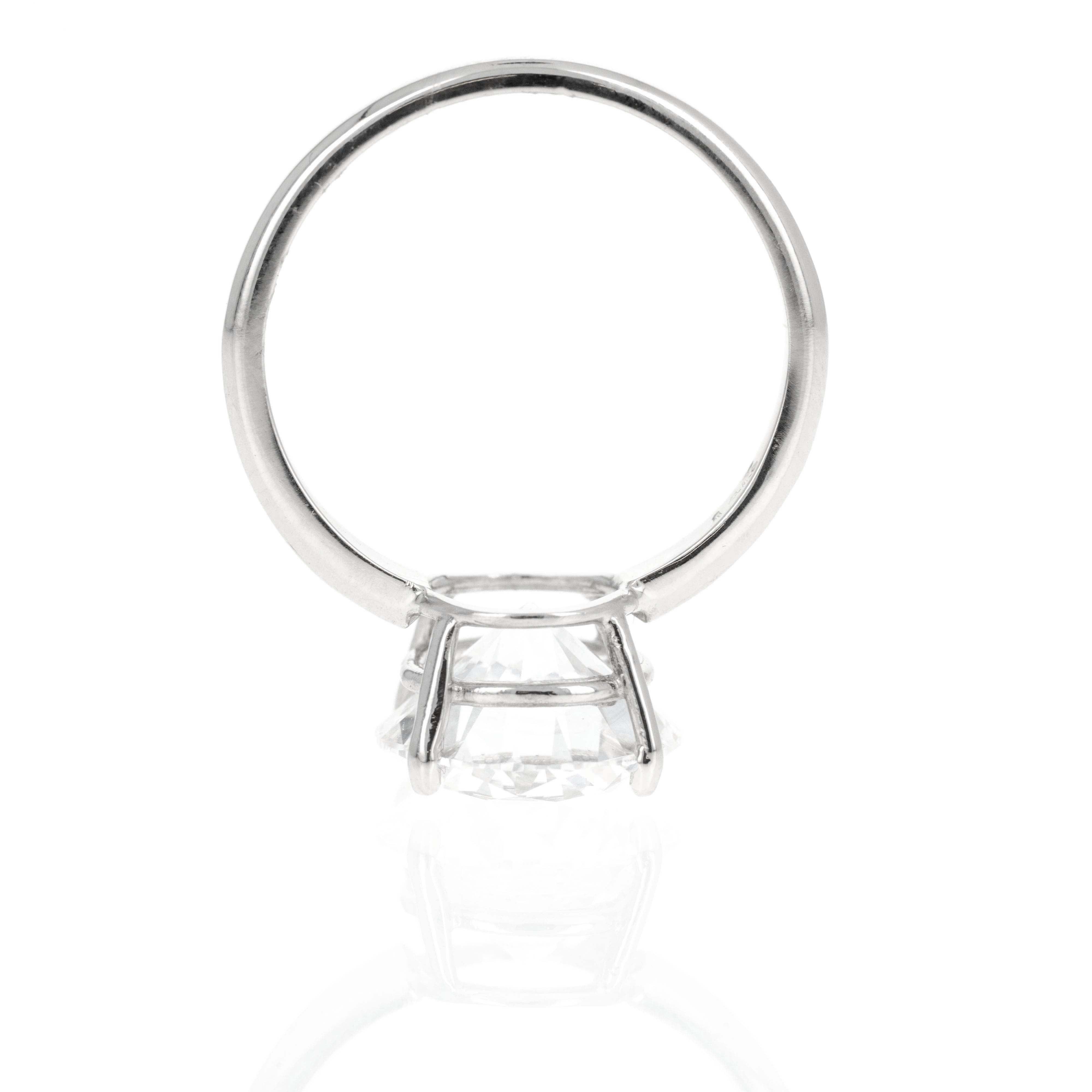 Lab Grown 4.62 Carat Round Brilliant Diamond Engagement Ring - Queen May