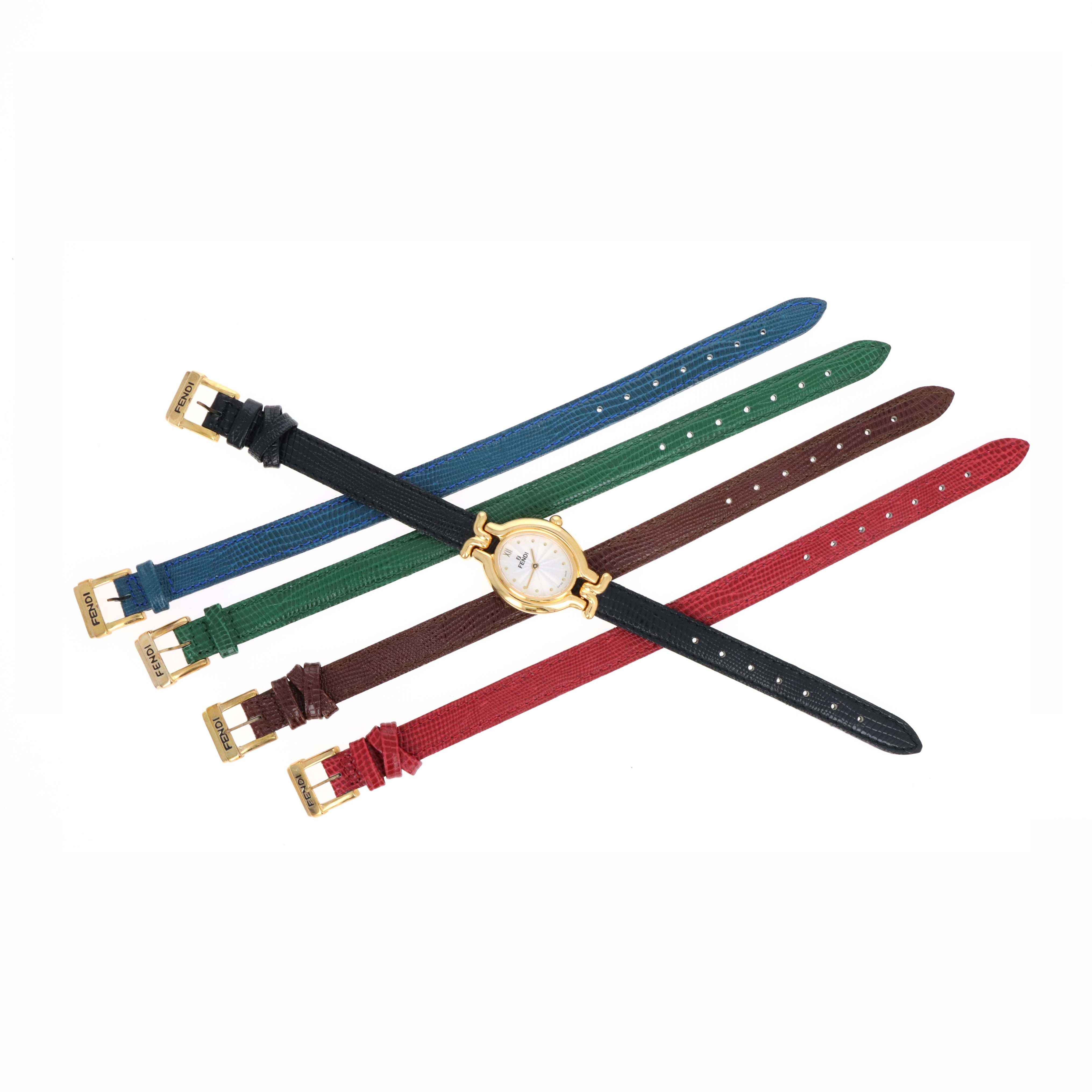 Fendi 640L Chameleon Watch With Interchangeable Straps - Queen May