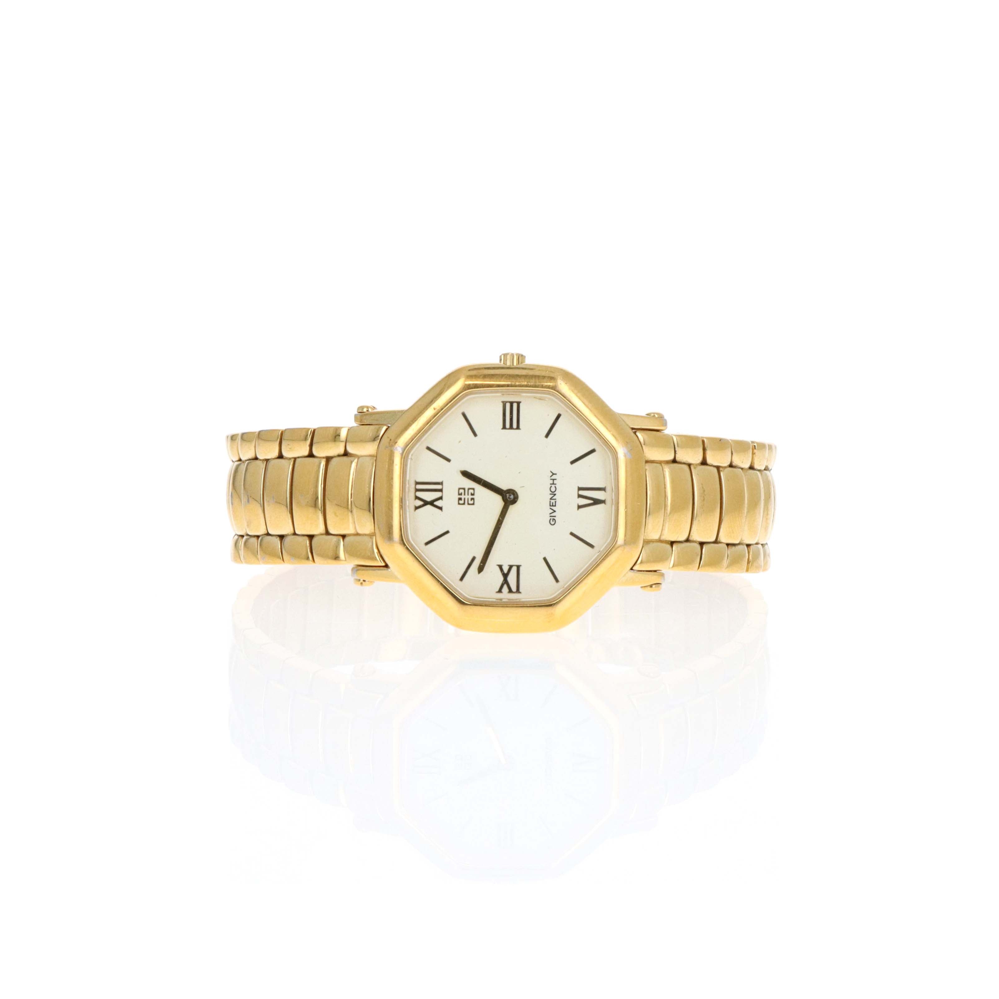 Vintage Givenchy GP-071 Octagonal Gold-Plated Watch - Queen May