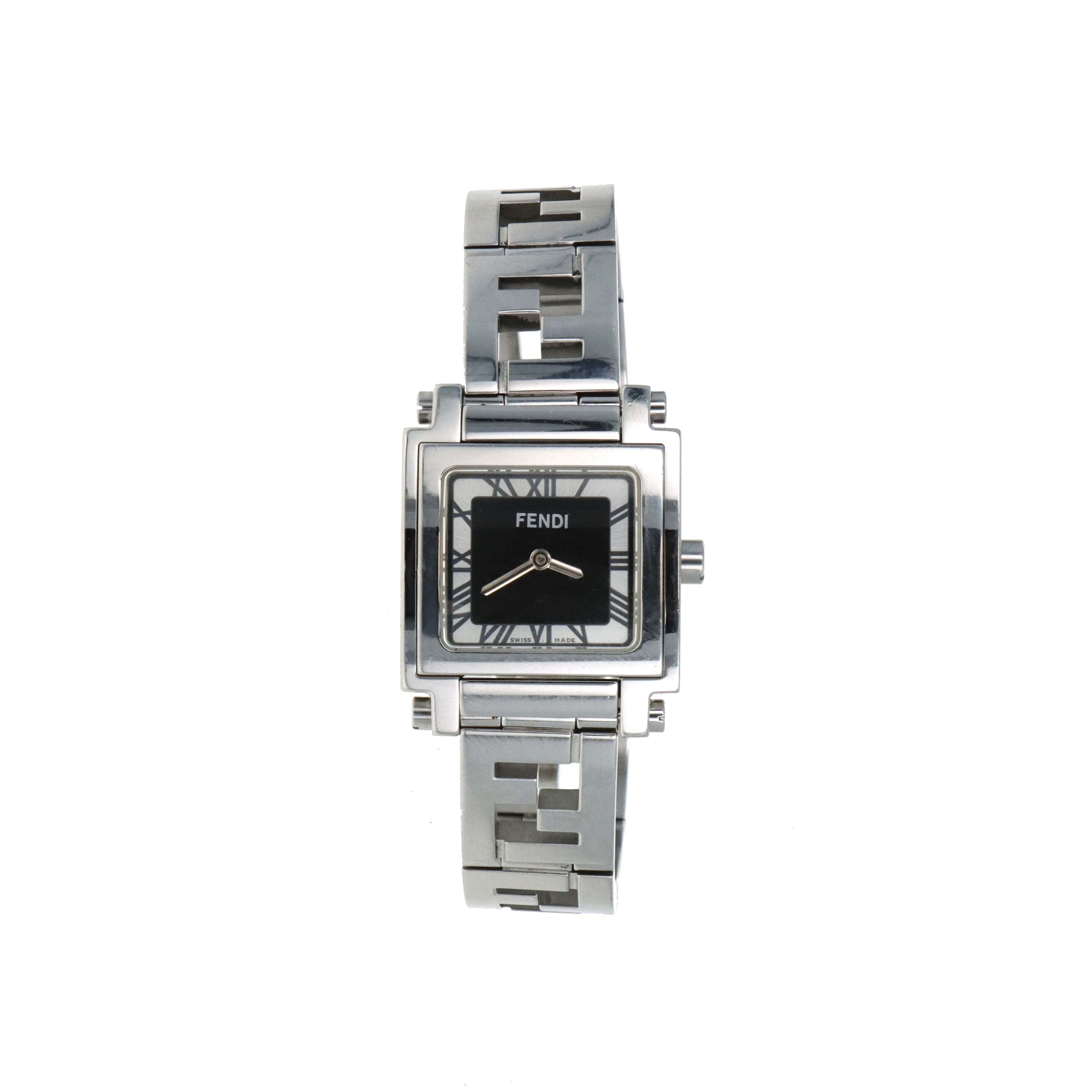 Fendi 6000L Quadro Stainless Steel Quartz Movement Watch - Queen May