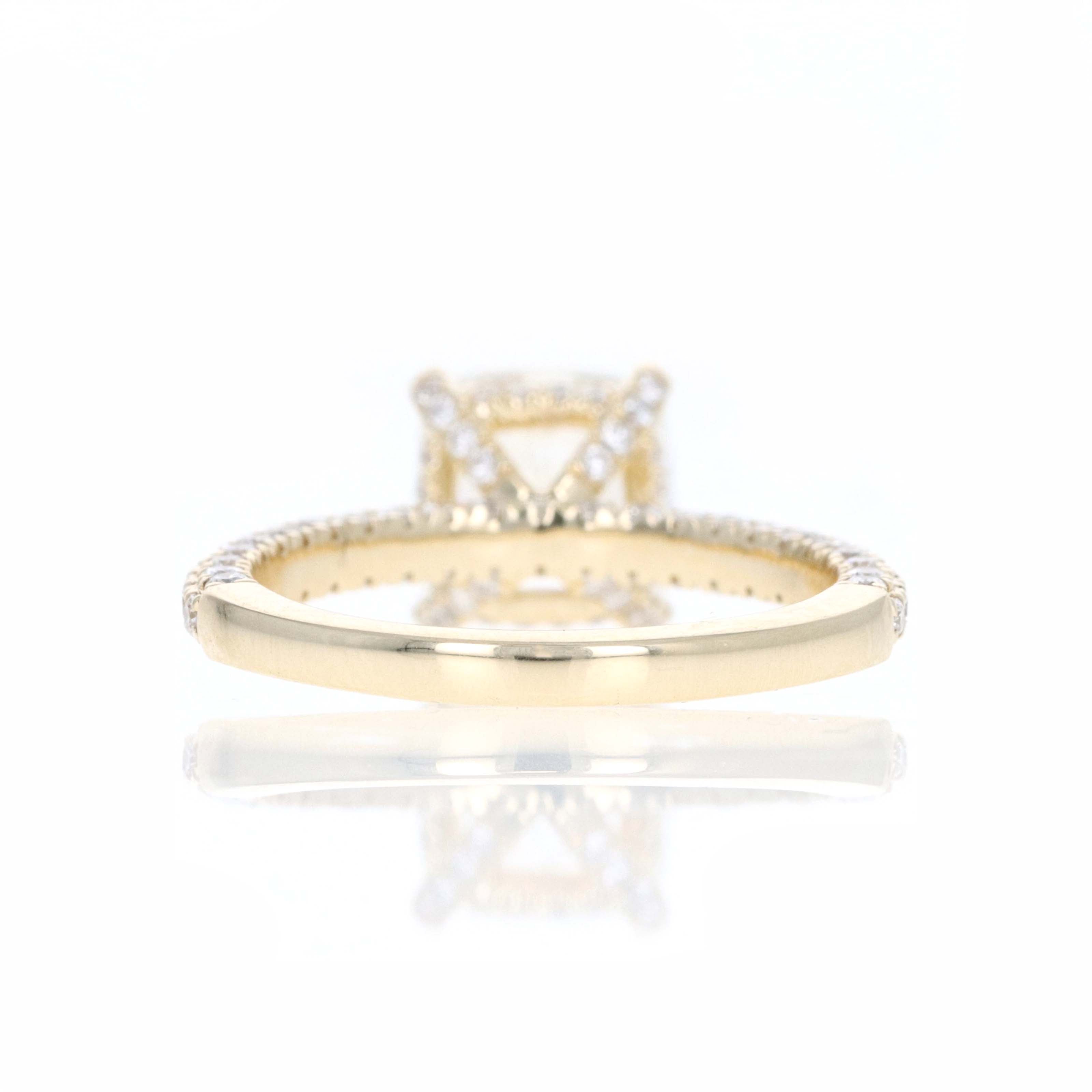 Lab Grown 3 Carat Cushion Diamond Accented Engagement Ring - Queen May