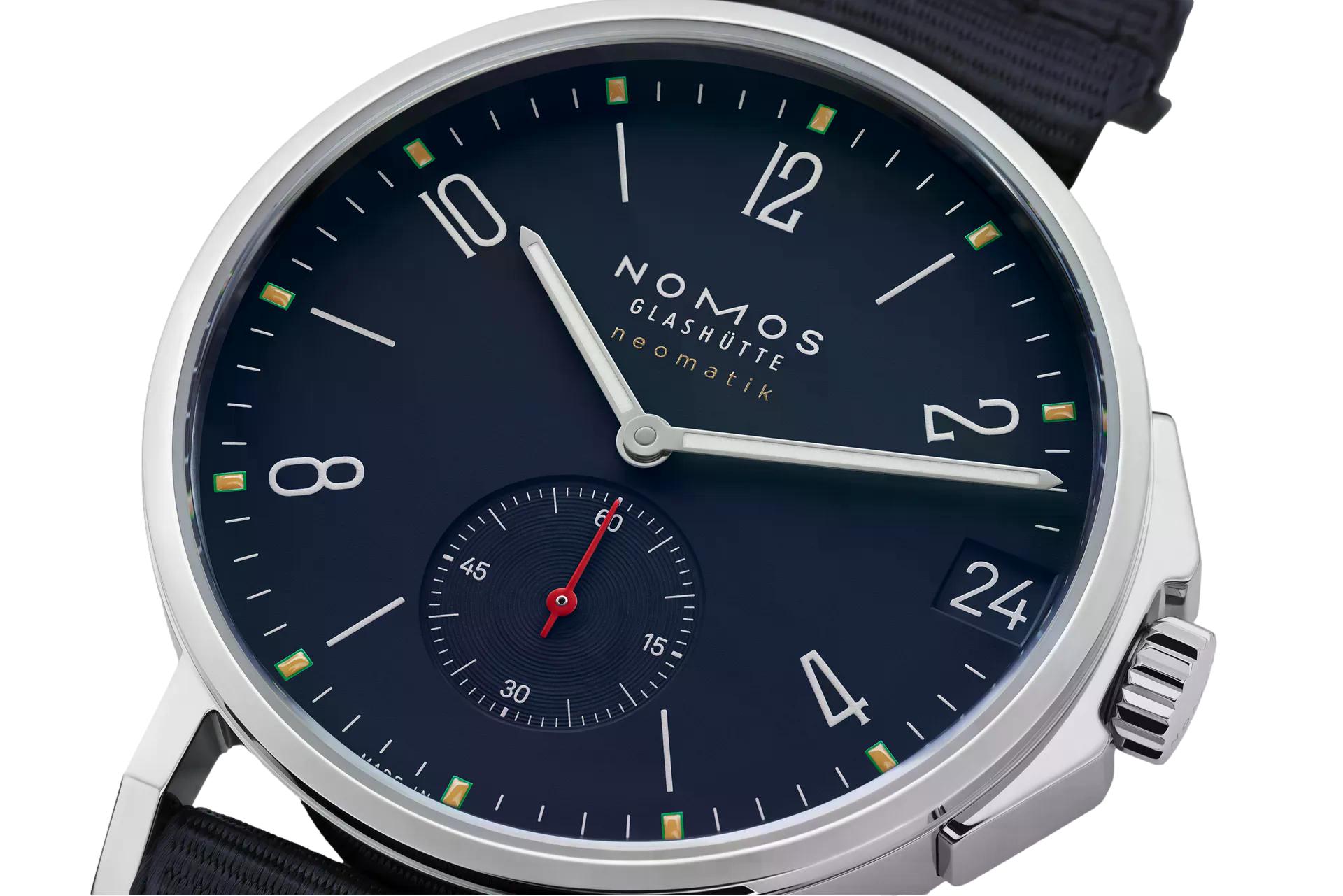 Nomos Glashütte Ahoi Neomatik 38 Date Atlantic Sapphire Glass Back - Queen May