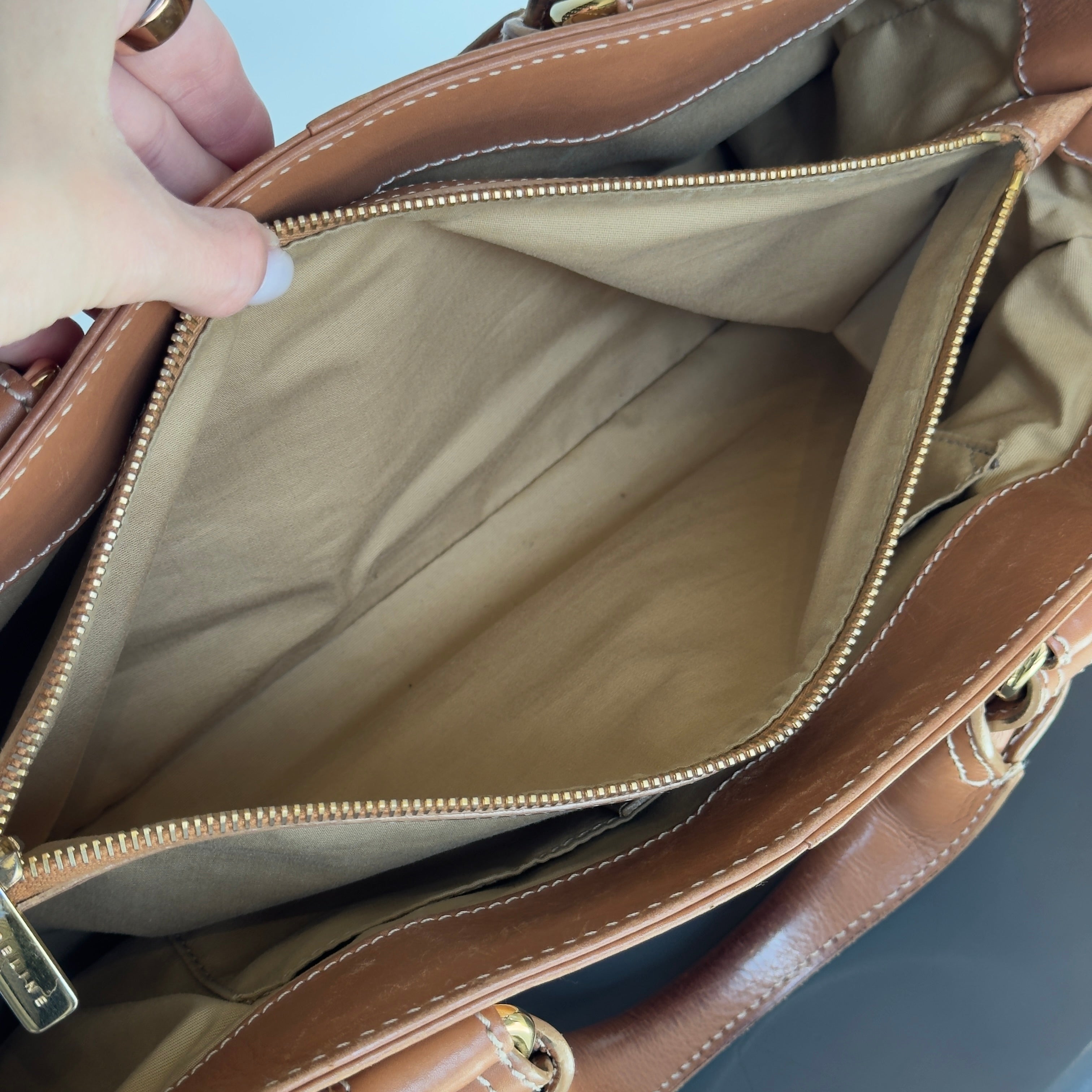 Celine Brown Leather Boogie Bag