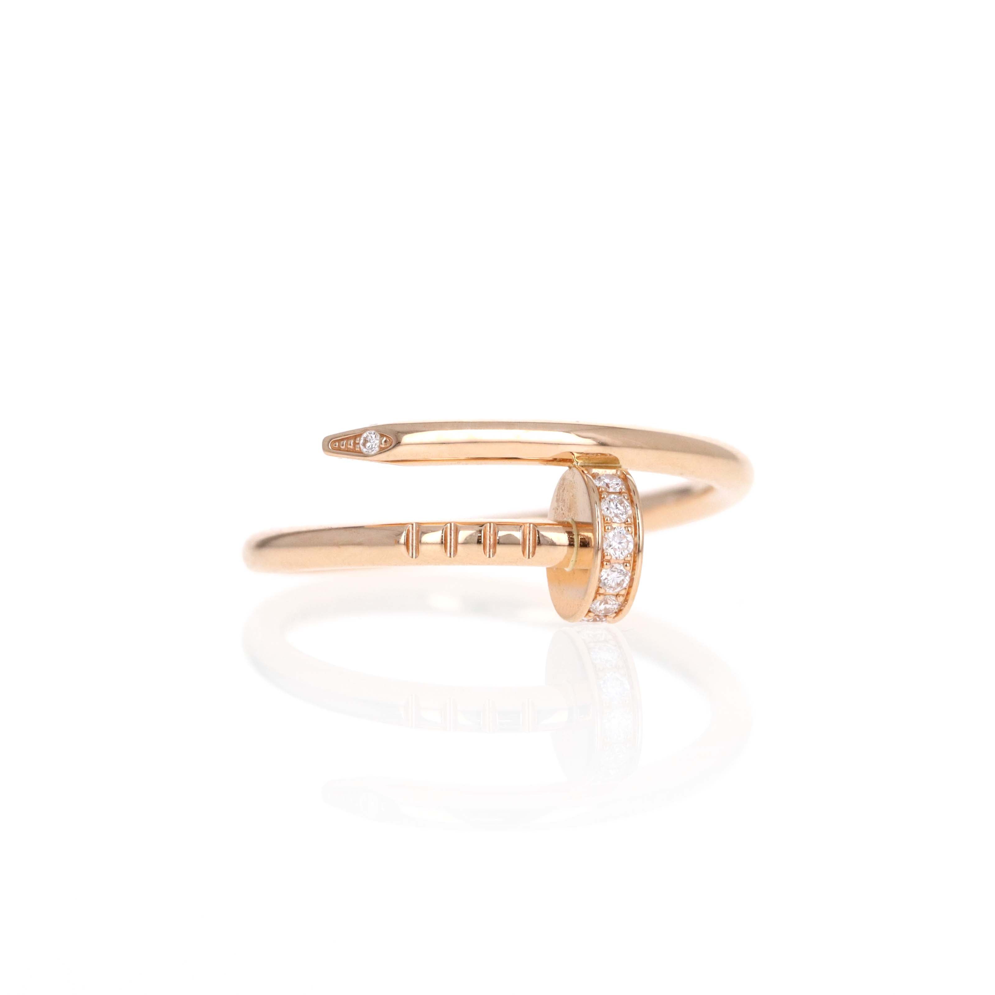 Cartier 18K Rose Gold Juste Un Clou Ring Small Model