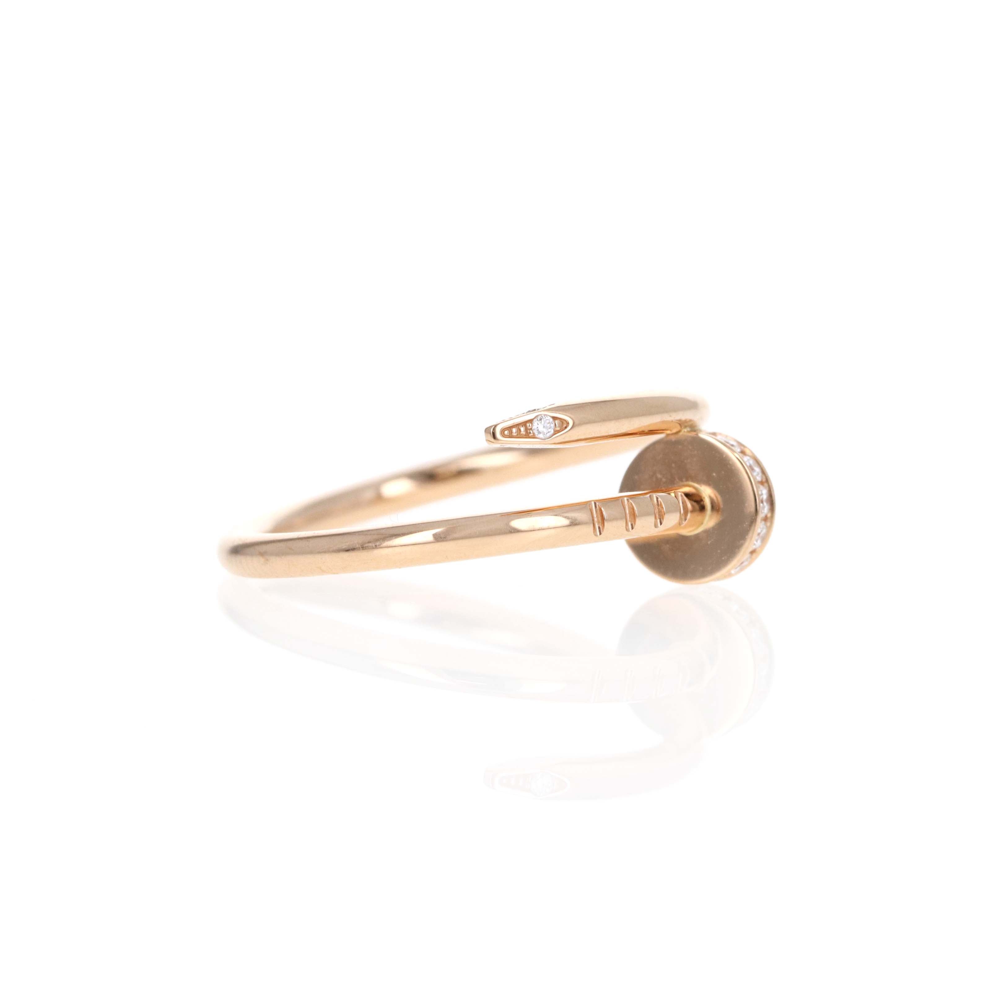 Cartier 18K Rose Gold Juste Un Clou Ring Small Model