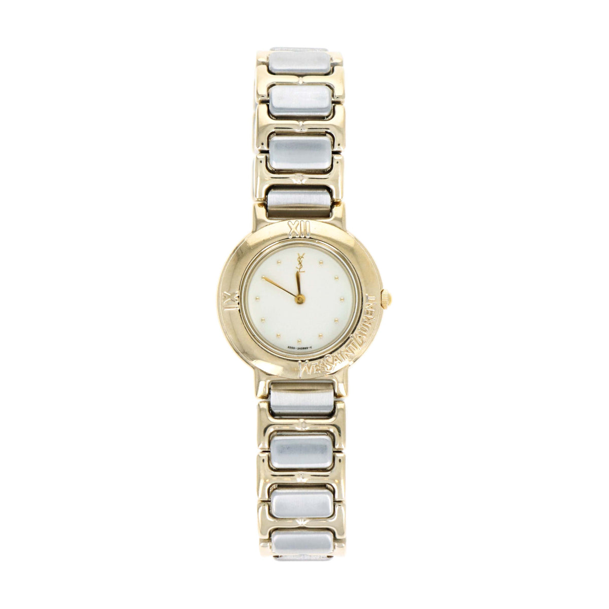 Yves Saint Laurent Two Tone Cream Dial Ladies Watch - Queen May
