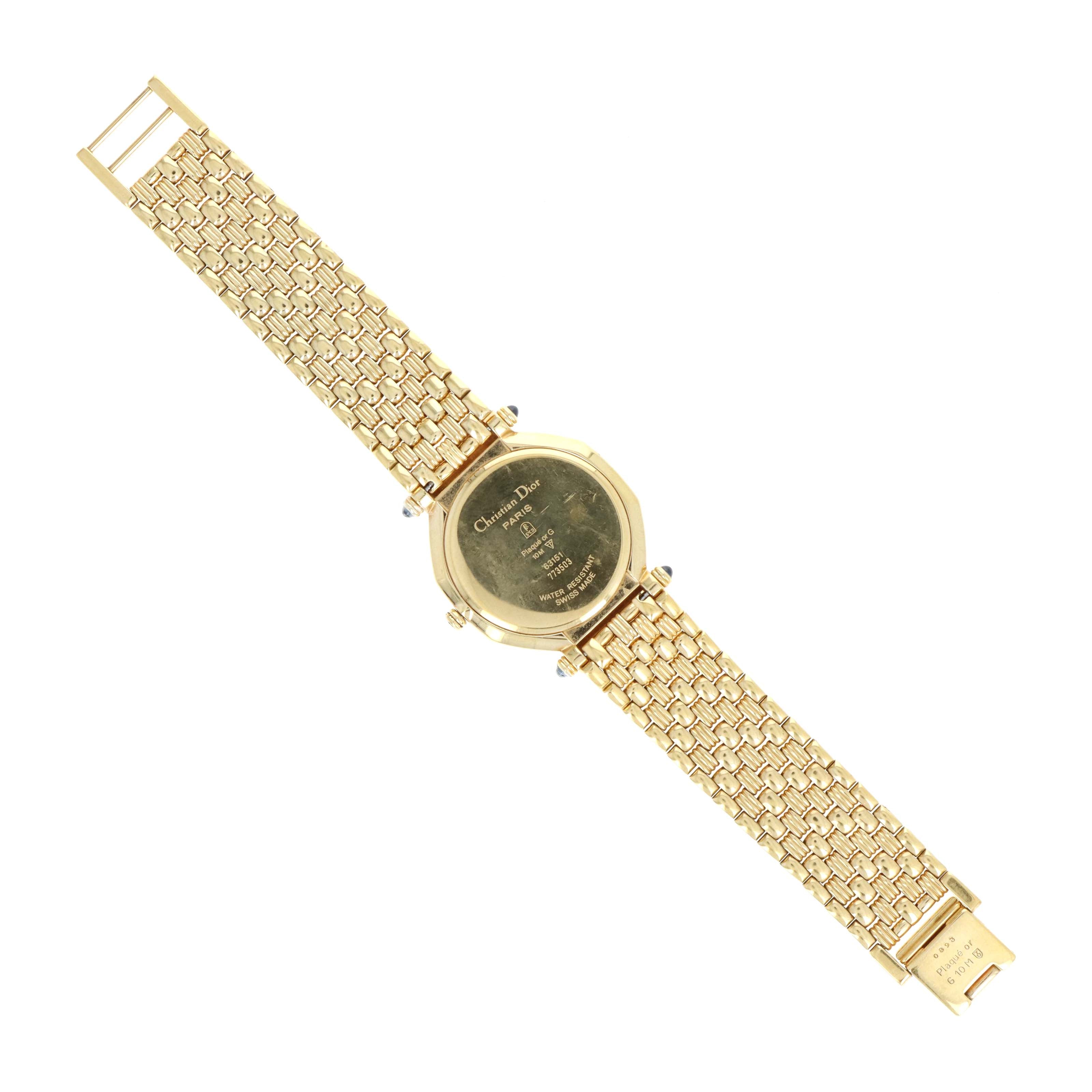 Christian Dior White Dial Octagon Ladies Watch - Queen May
