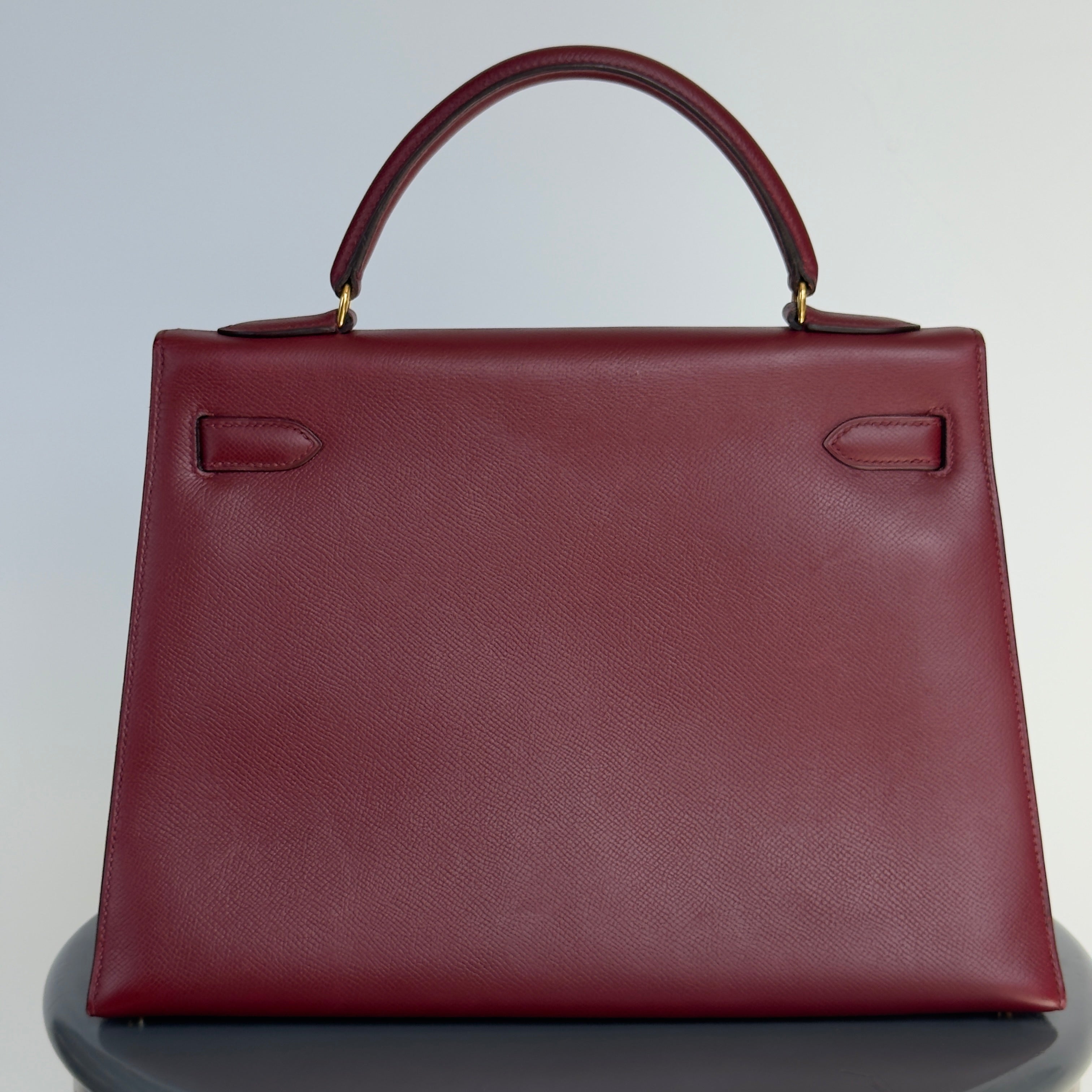Vintage Hermes Kelly 32 Epsom Leather Rouge H 1991 - Queen May