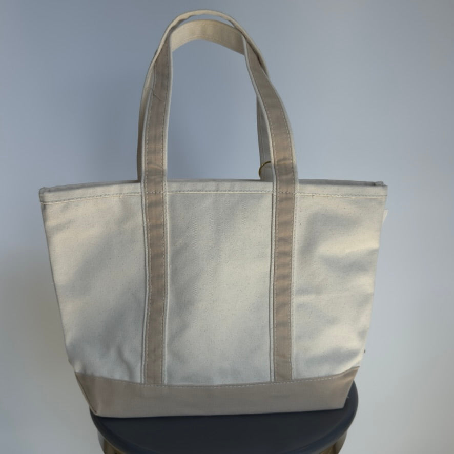 Embroidered Cape May Medium Canvas Boat Tote x Freshwater Curated Goods Bag Charms - Queen May
