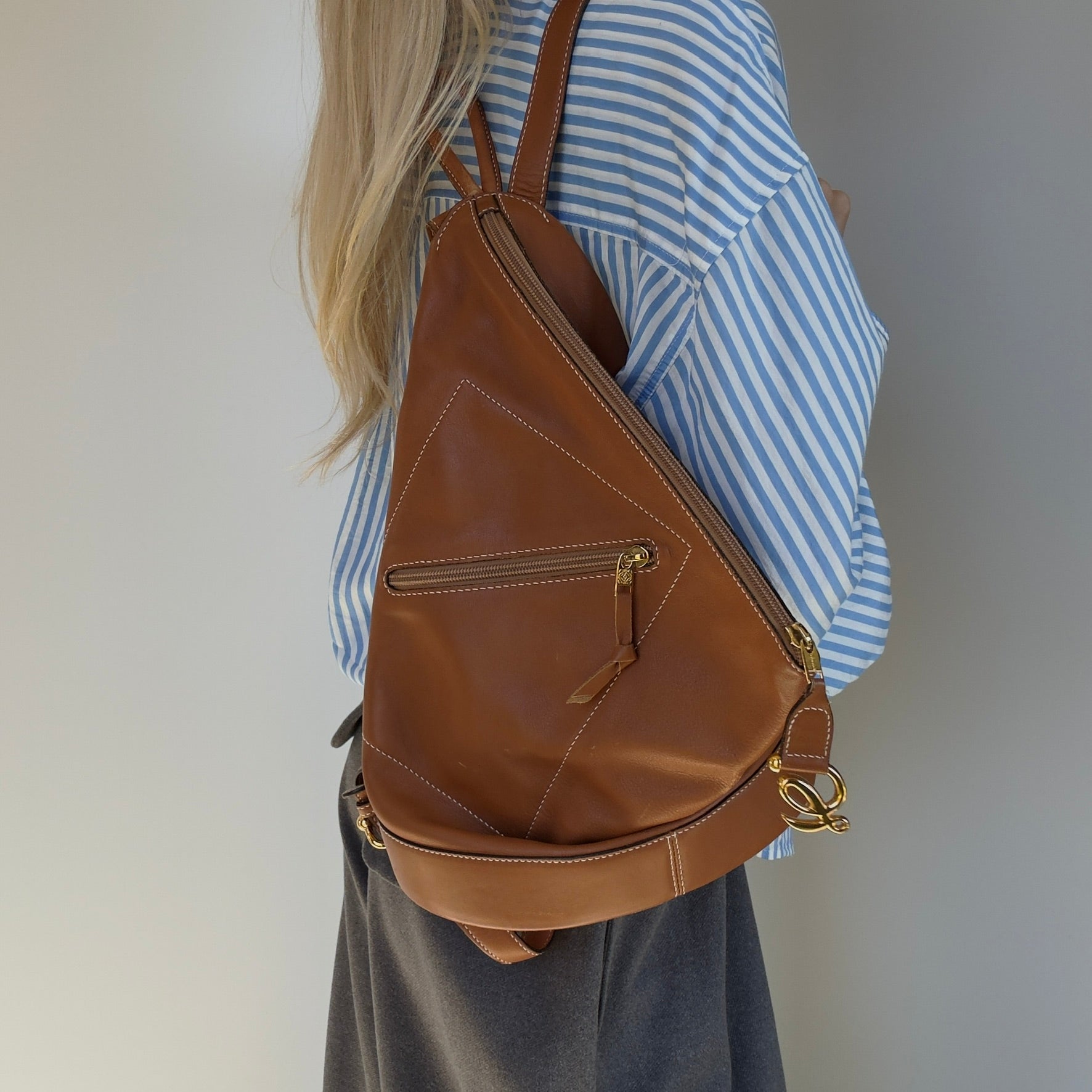 Loewe Anton Leather Backpack - Queen May