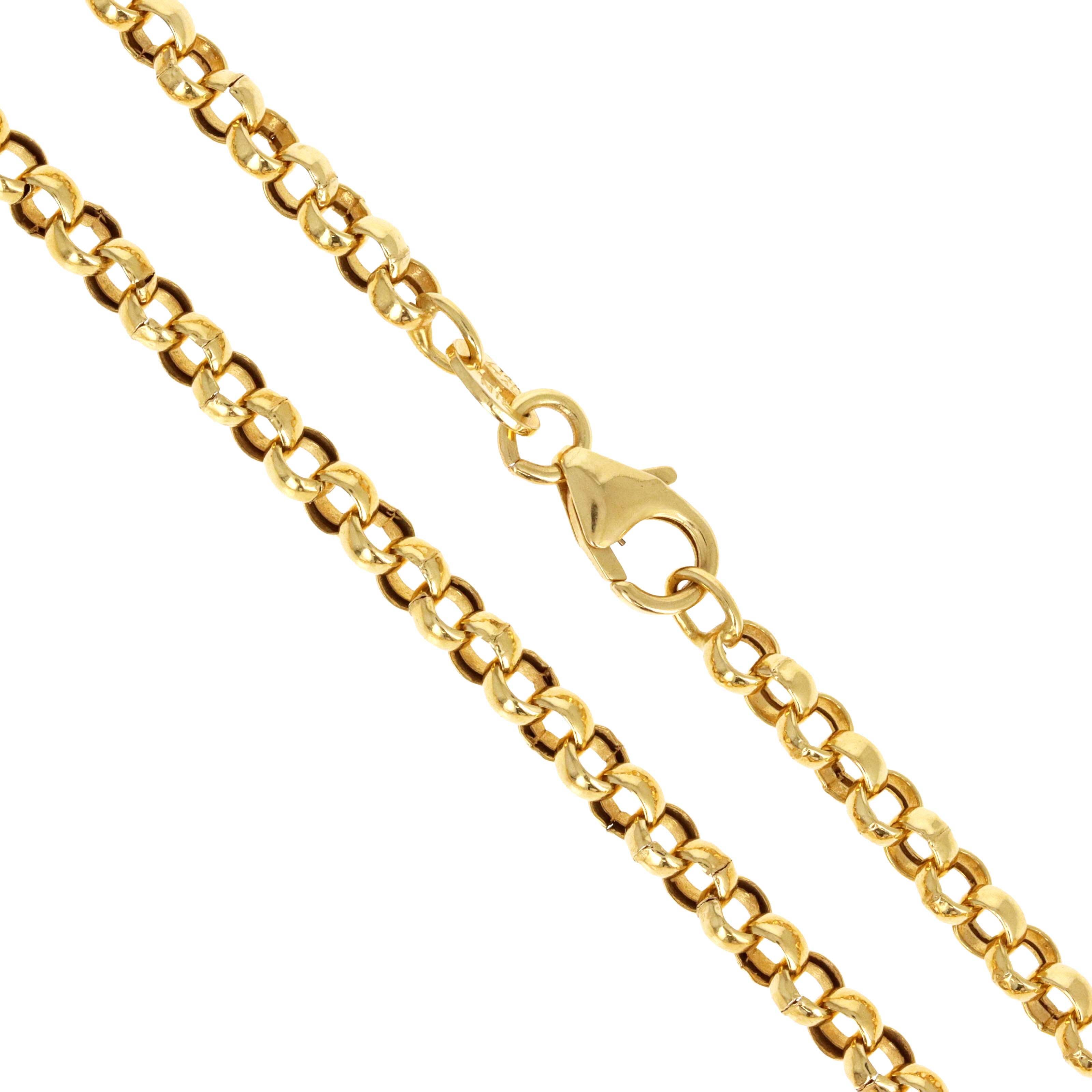 14K Yellow Gold 3.2mm Rolo Chain Necklace