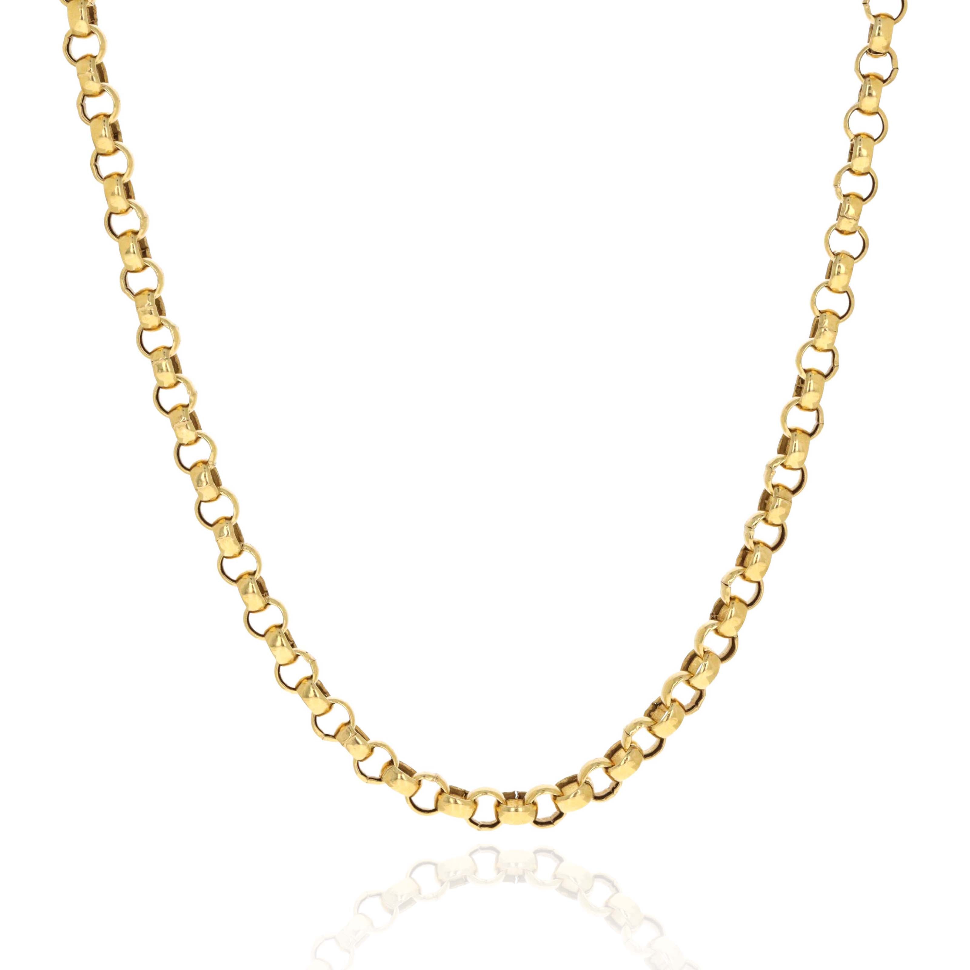 14K Yellow Gold 3.2mm Rolo Chain Necklace