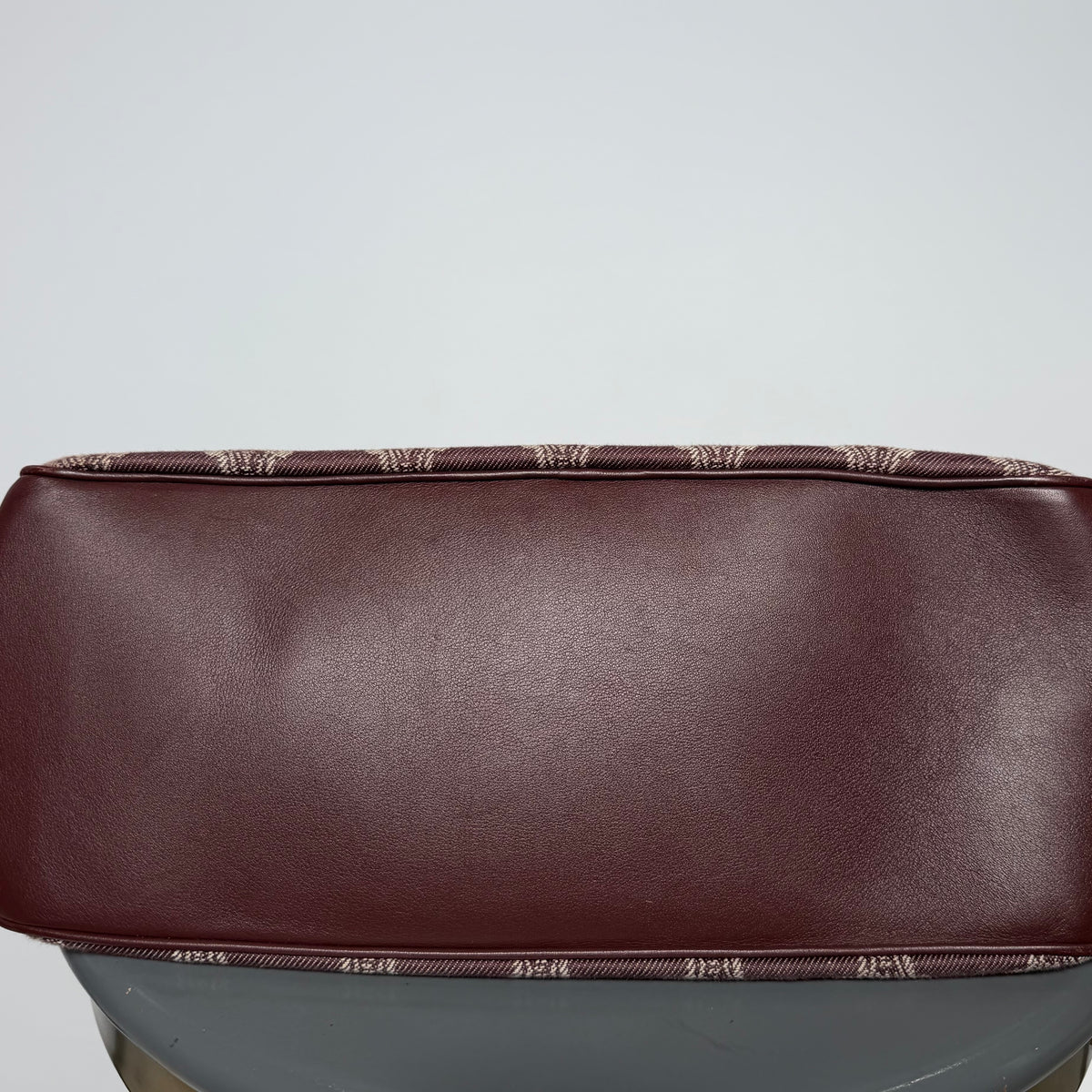 Celine Boogie Bag Triomphe Burgundy Denim - Queen May