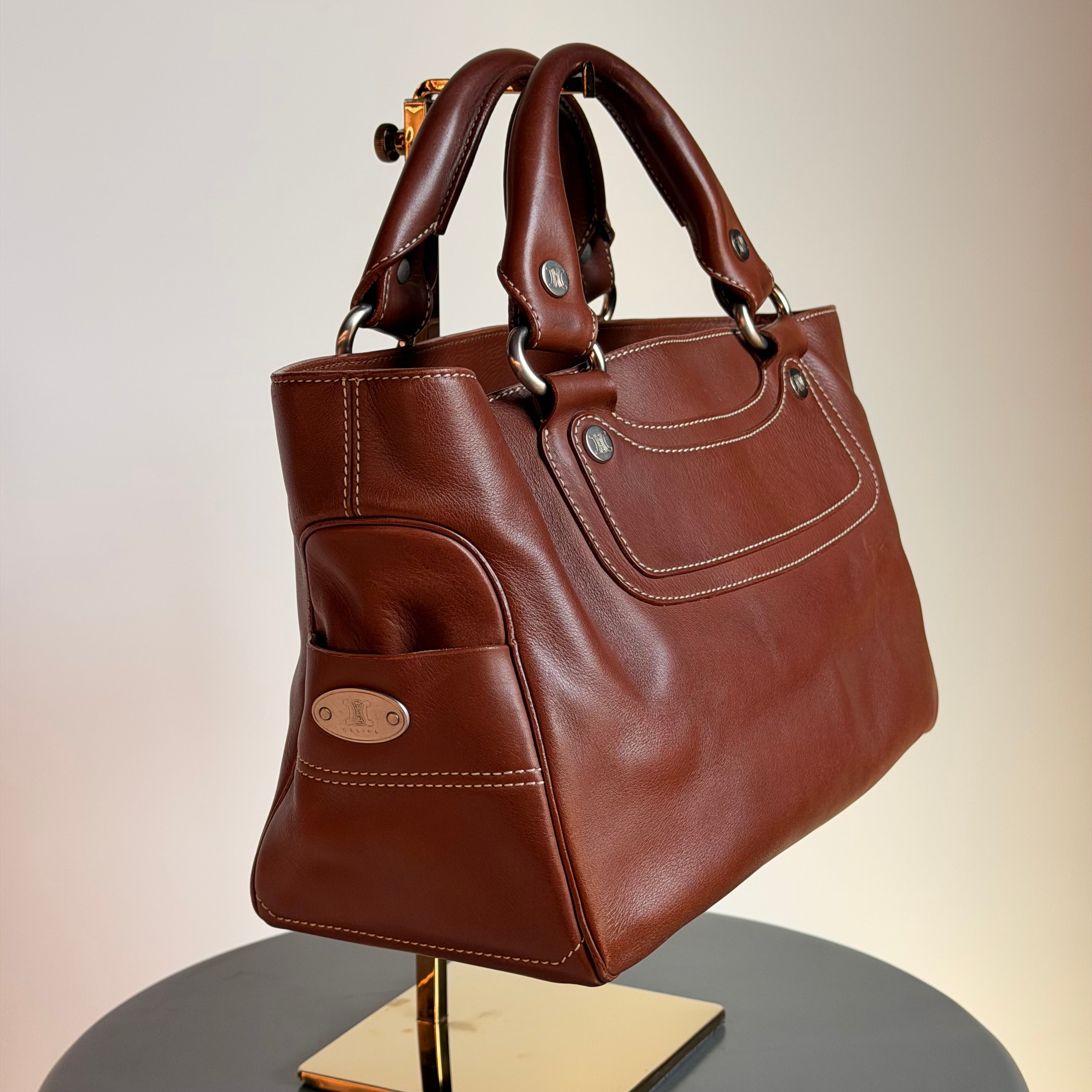 Celine Boogie Bag Brown Leather