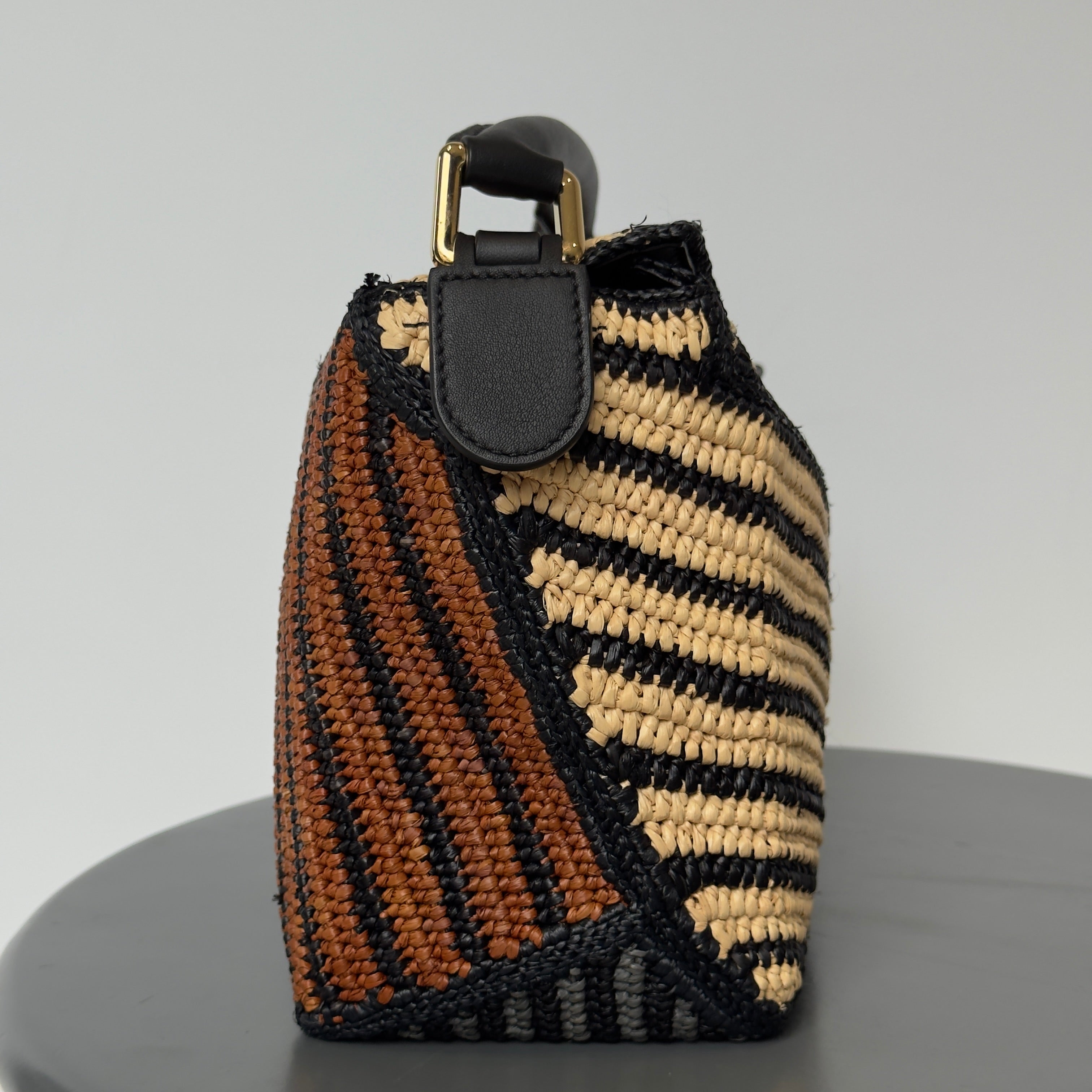 Loewe x Paula's Ibiza Raffia Honey Gold Puzzle Bag Large
