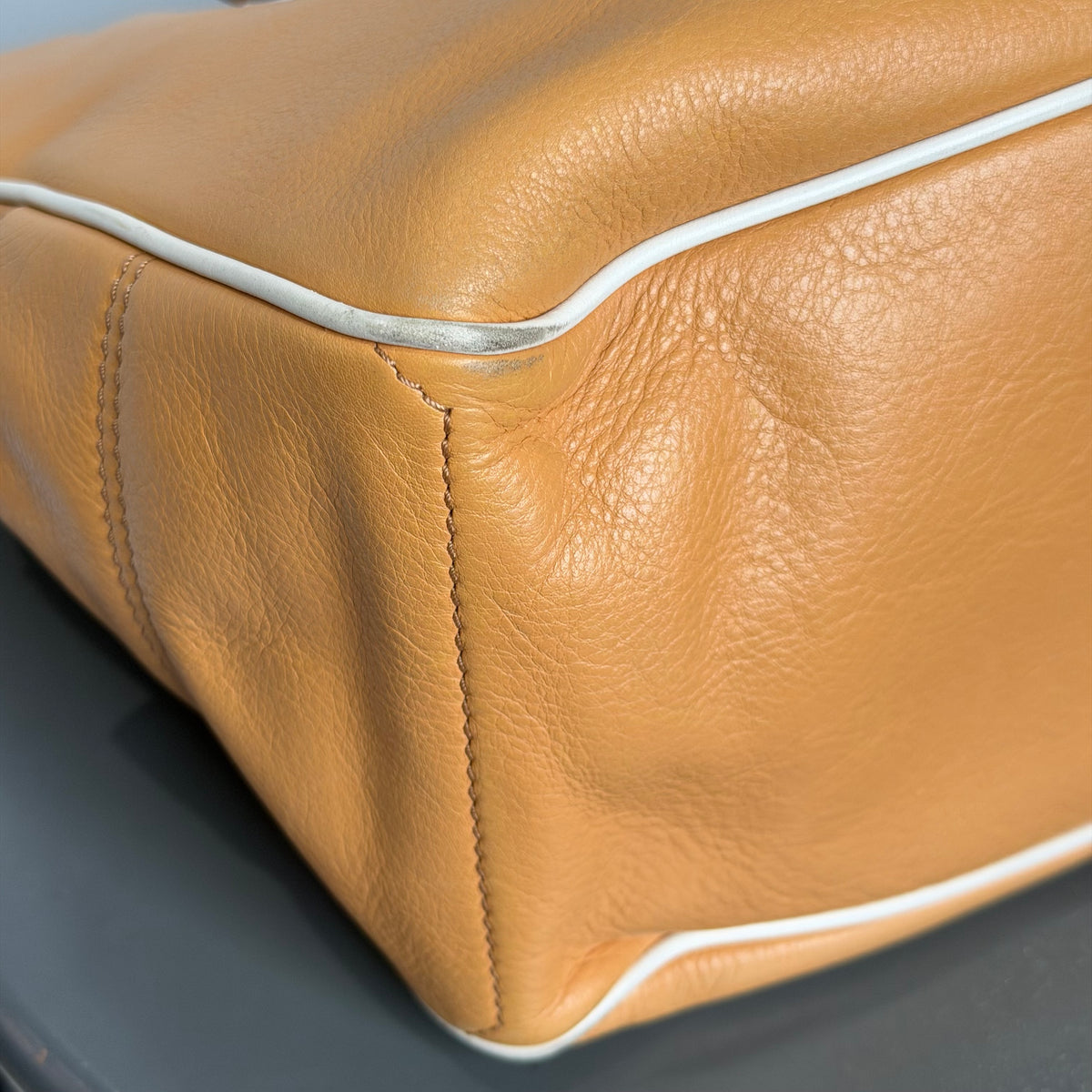 Vintage Celine Leather Boogie Bag Tan