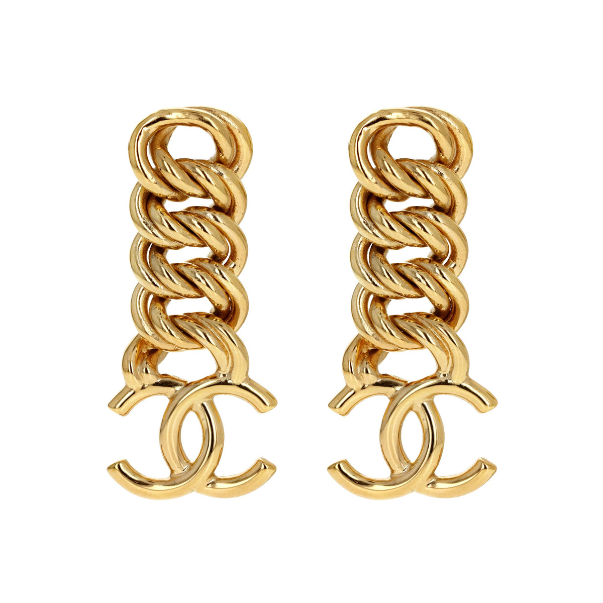 Chanel Chain Pendant Earrings - Queen May