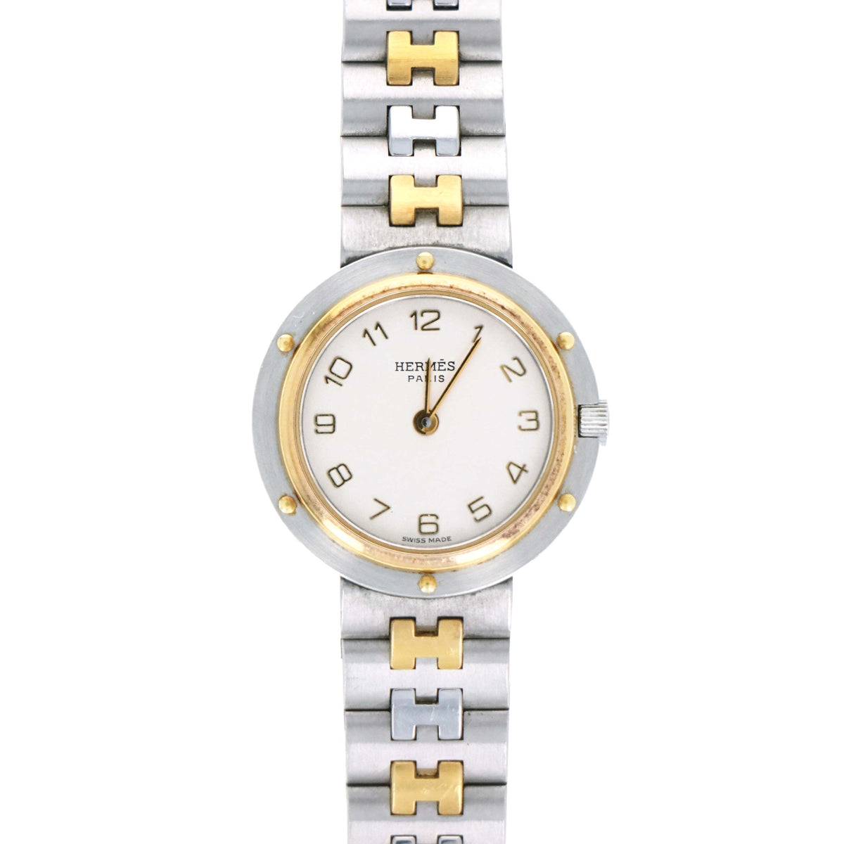 Hermes Two Tone Mini Clipper Watch - Queen May