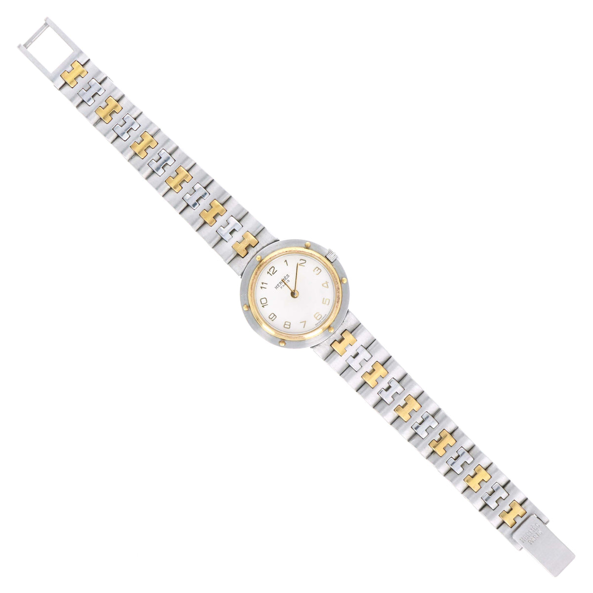 Hermes Two Tone Mini Clipper Watch - Queen May