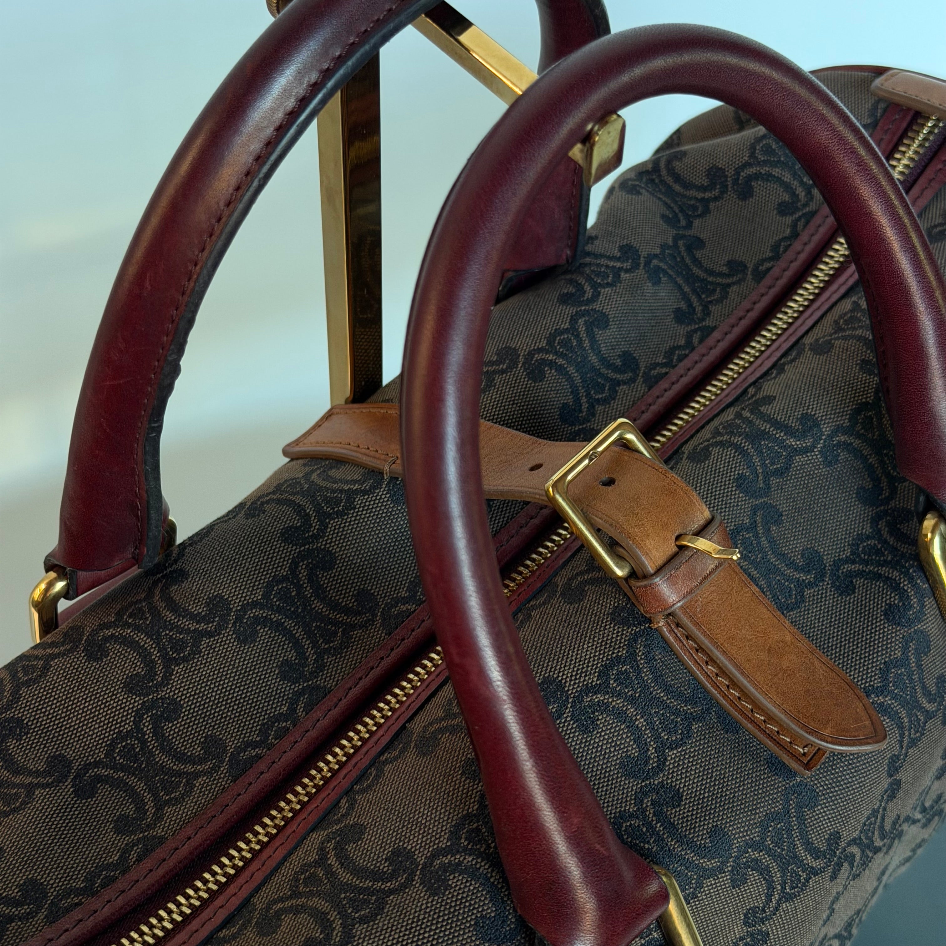 Celine Boston Canvas Barrel Tote