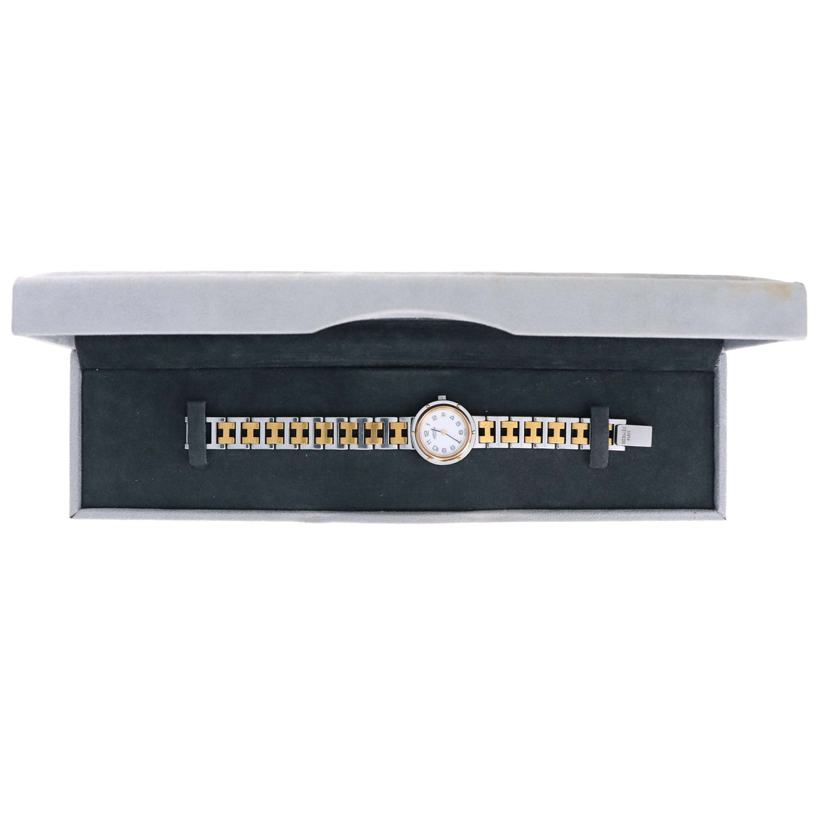Hermes Two Tone Mini Clipper Watch