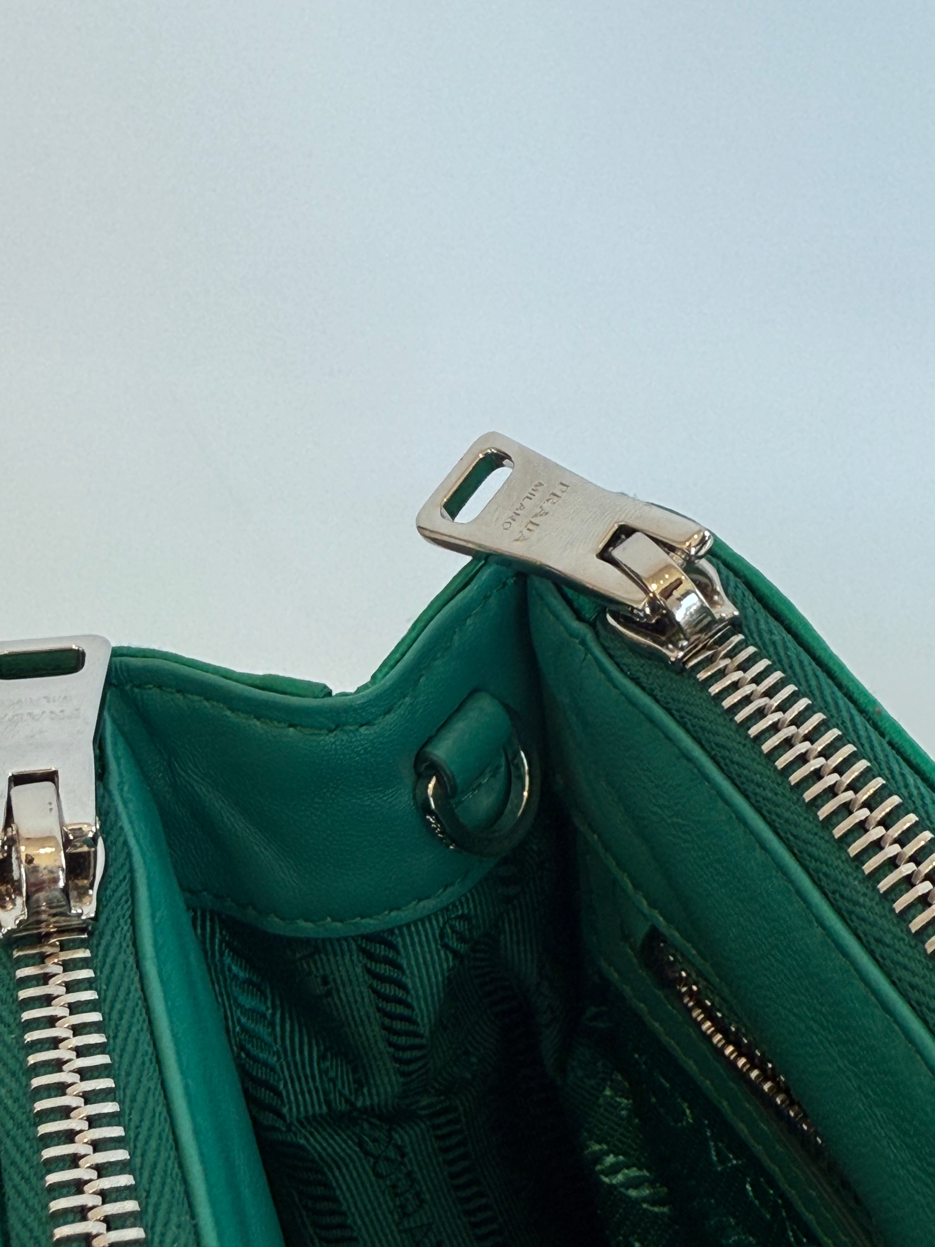 Prada Galleria Double Zip Tote Crystal Embellished Satin Mini - Queen May
