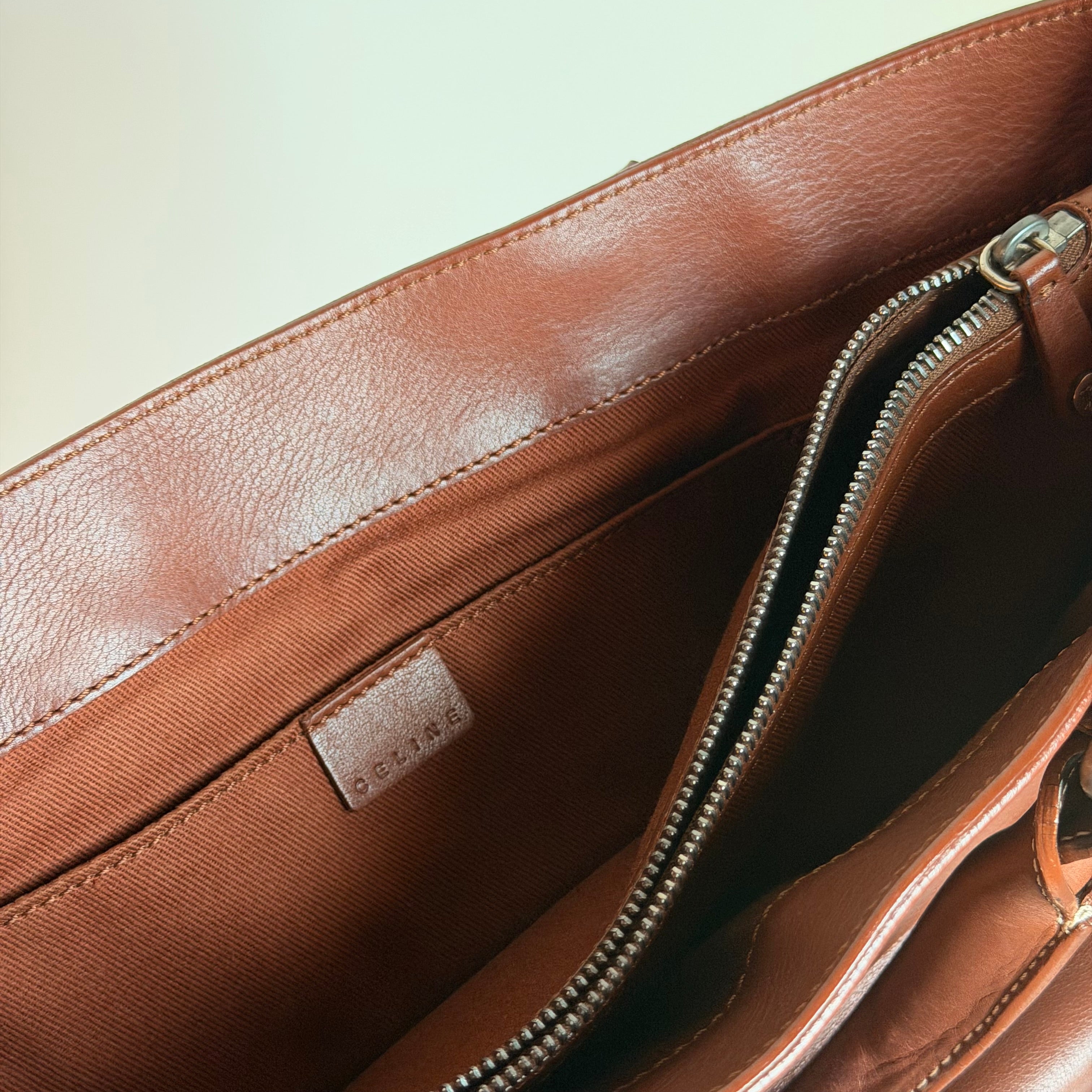 Celine Boogie Bag Brown Leather