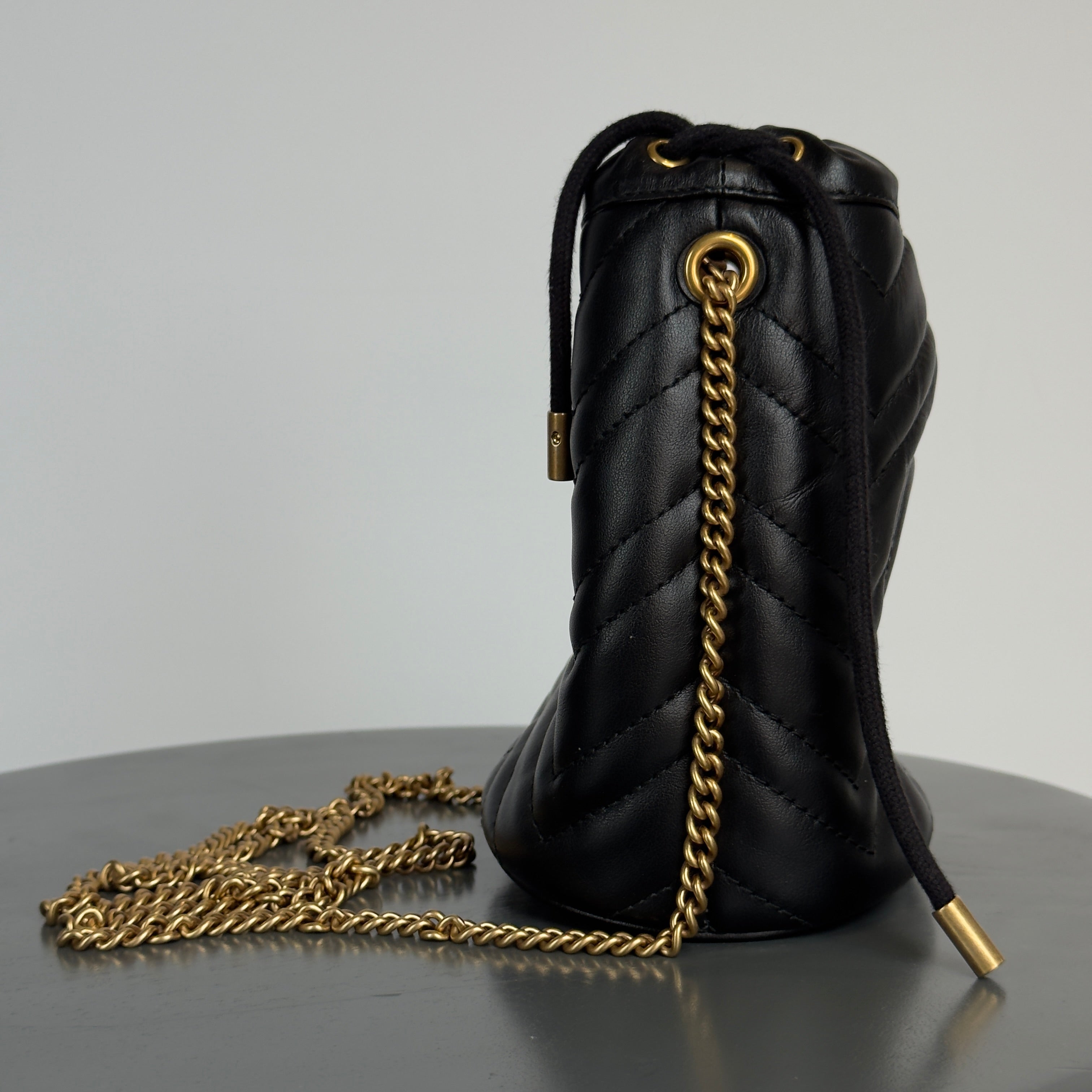 Gucci Mini Black Bucket Bag - Queen May