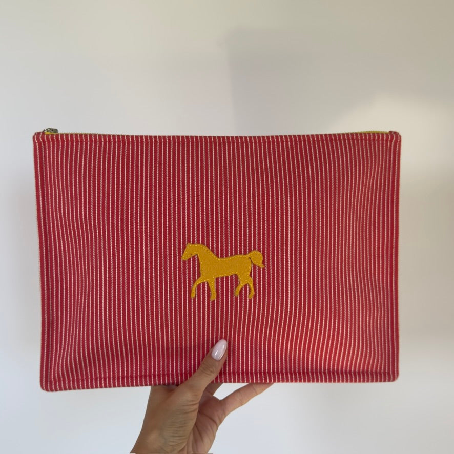 Hermes Bora Bora GM Pouch Canvas Striped - Queen May