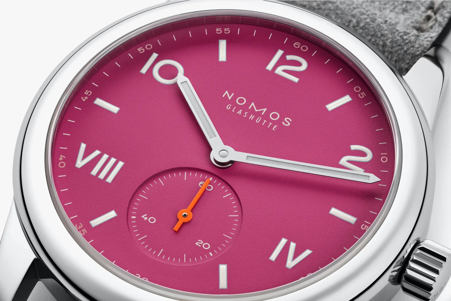 Nomos Glashütte Club Campus 36 Deep Pink Steel Back - Queen May