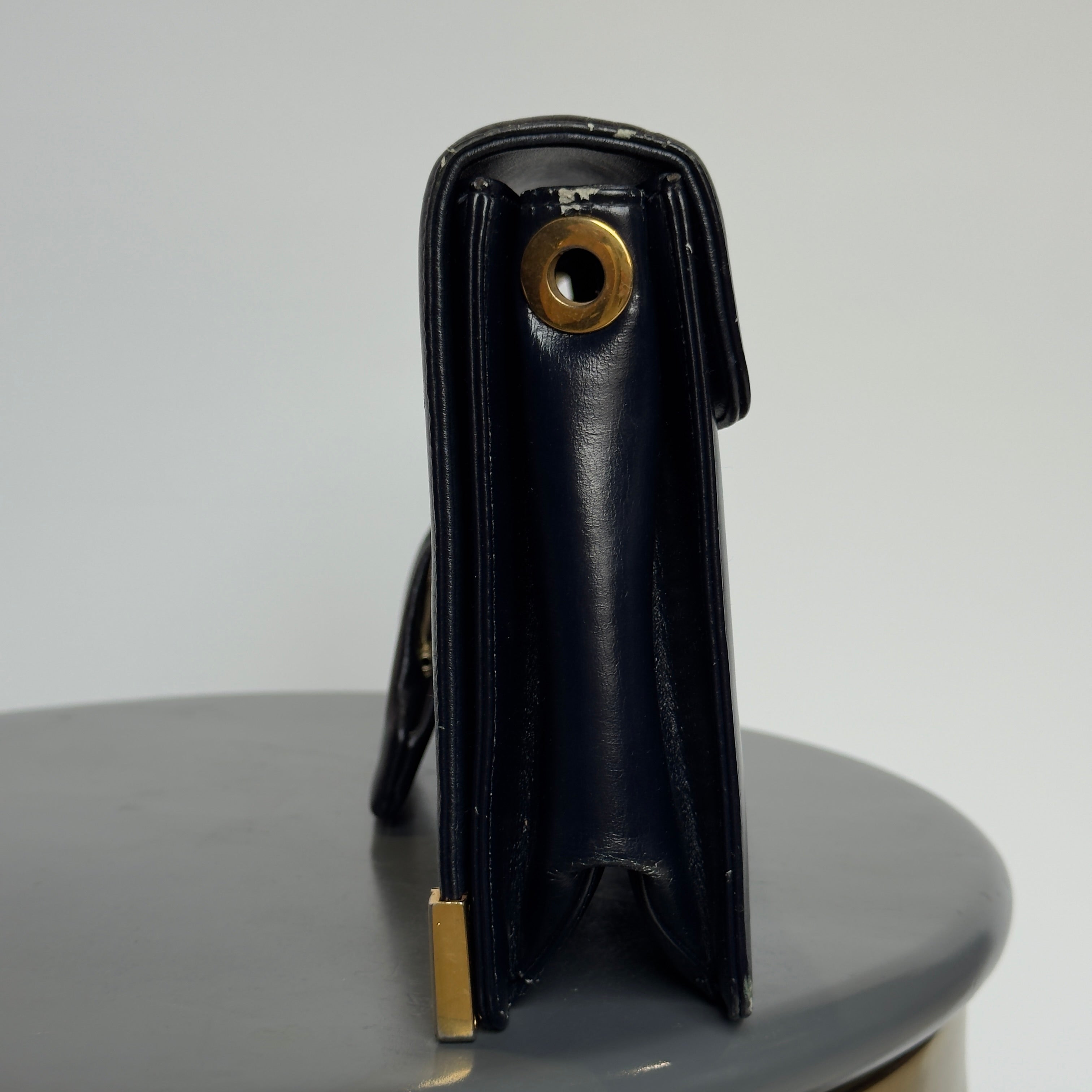 Vintage Christian Dior Box Leather Clutch Bag