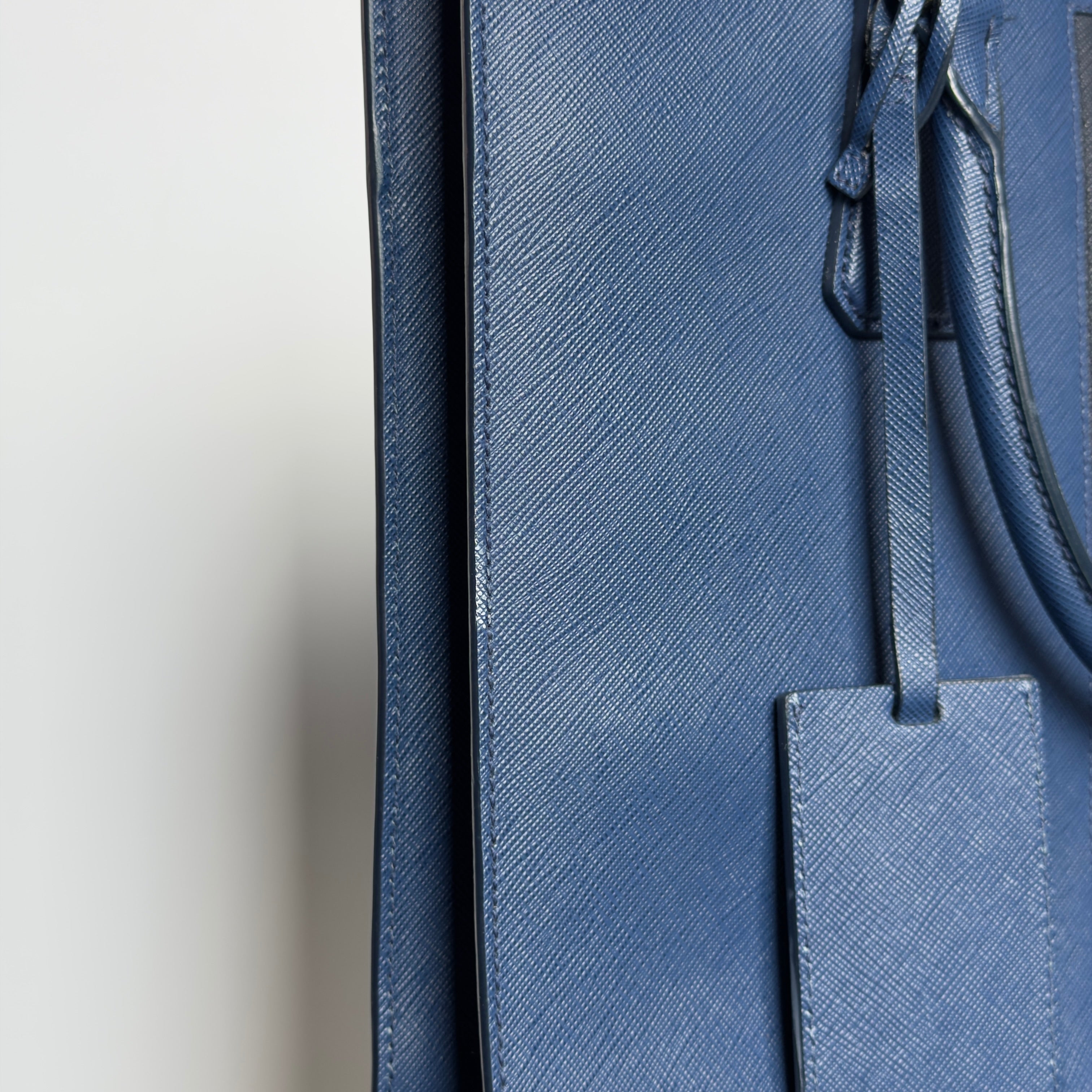 Prada Blue Saffiano Leather Tote