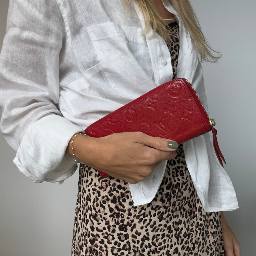 Louis Vuitton Empreinte Zippy Wallet Red - Queen May
