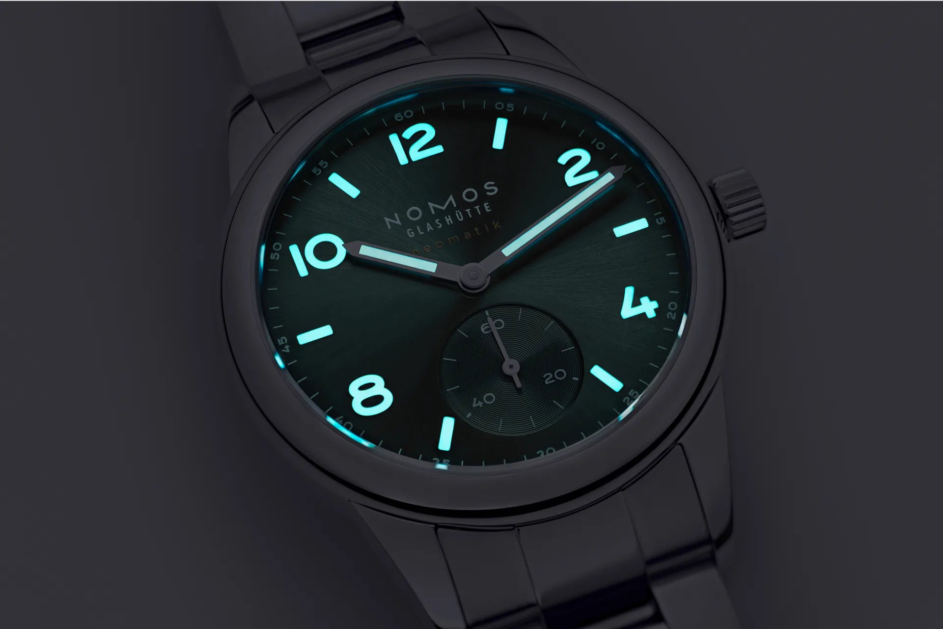 Nomos Glashütte Club Sport 37 Neomatik Petrol Sapphire Crystal Back - Queen May